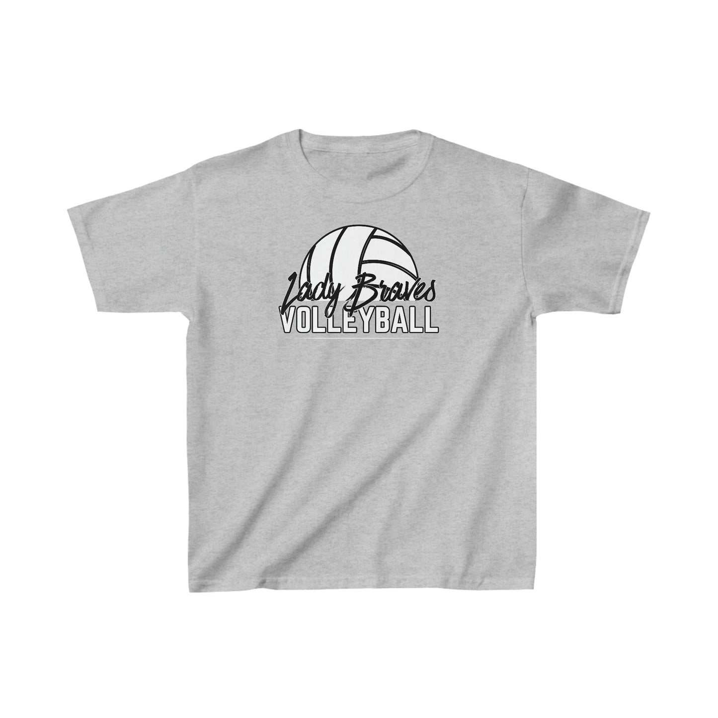 YOUTH - Lady Braves Volleyball Cotton Short Sleeve Tee