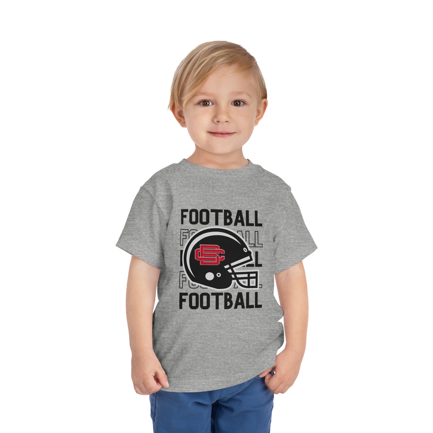 TODDLER - Braves Football Helmet Short Sleeve Tee