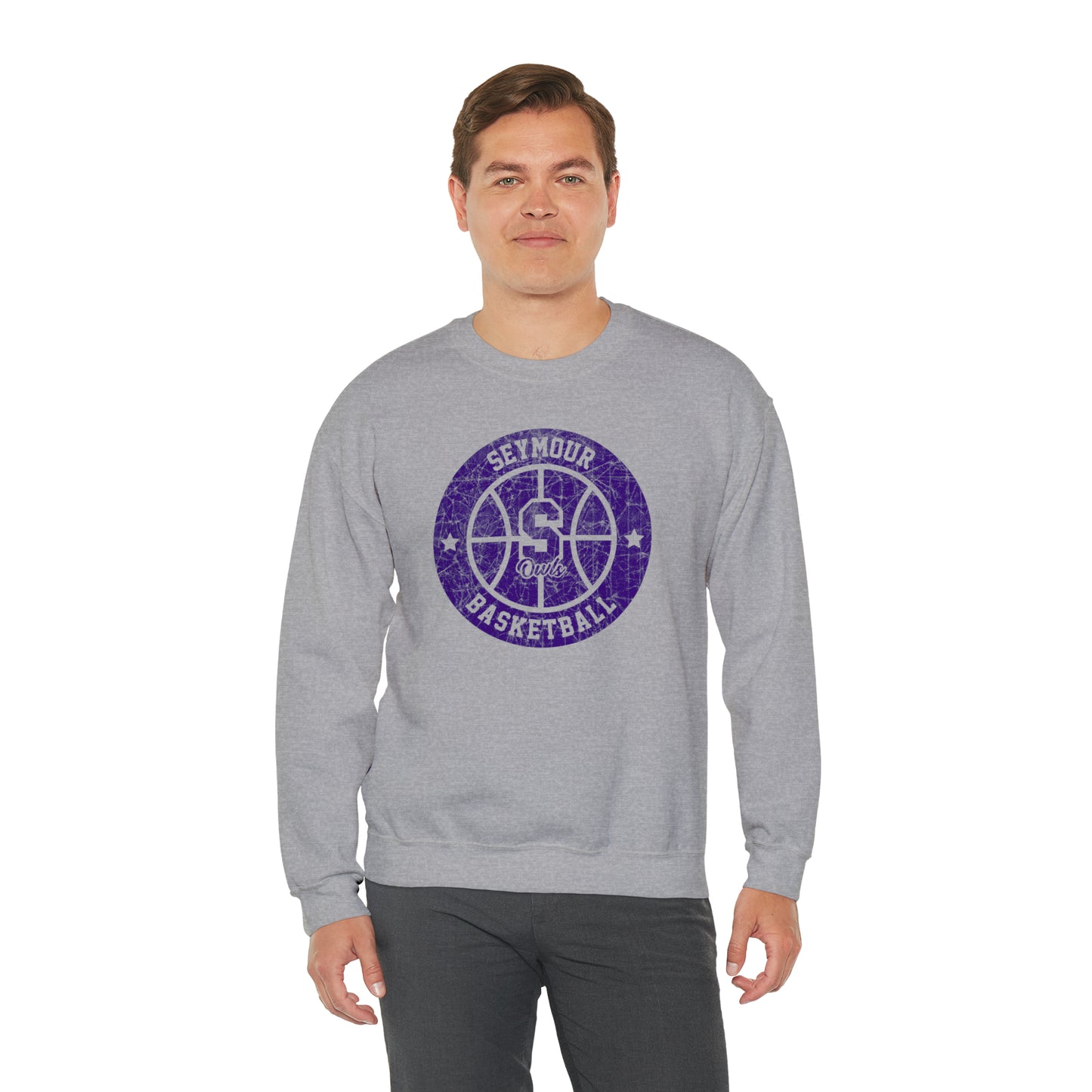 Vintage Seymour Basketball Unisex Heavy Blend™ Crewneck Sweatshirt