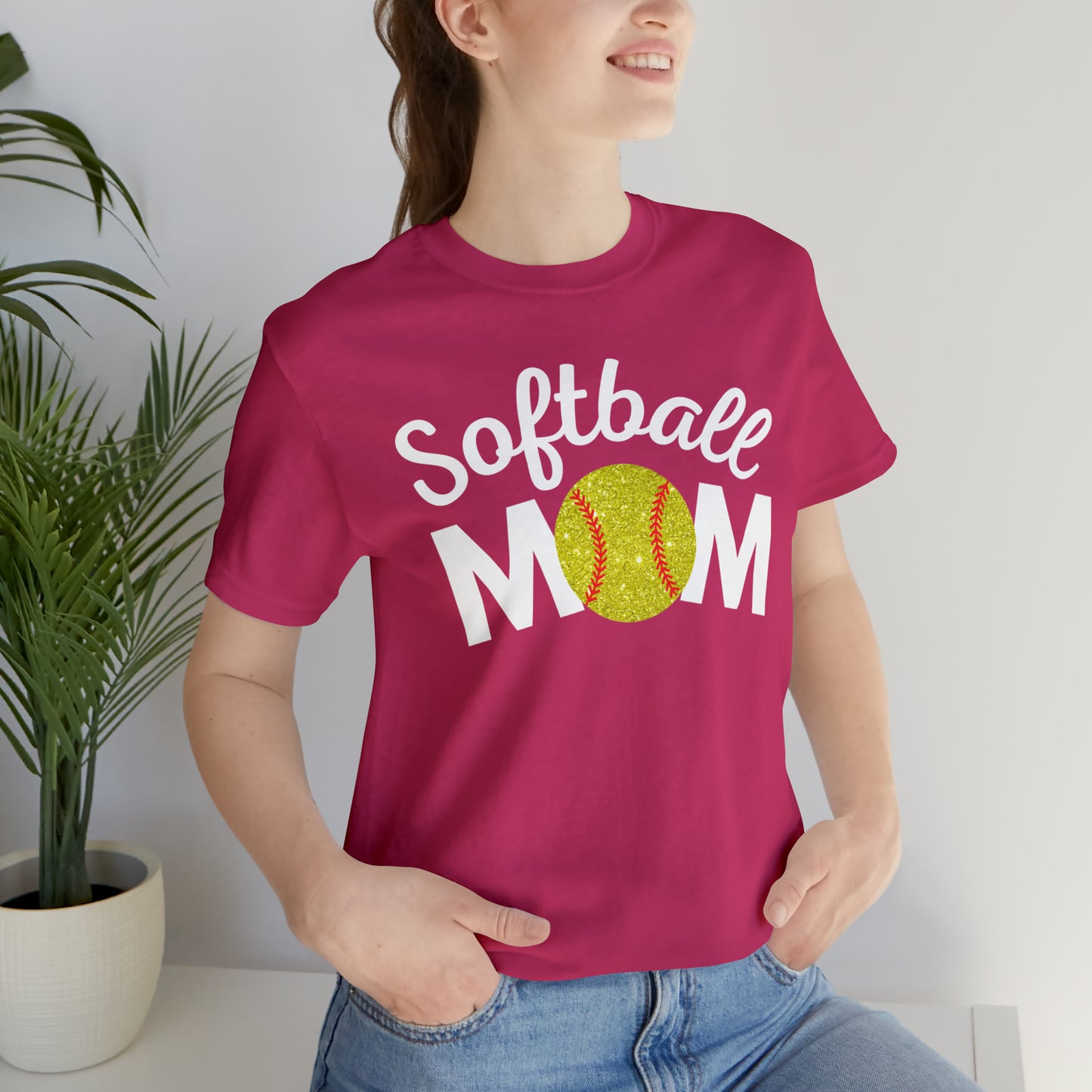 Softball Mom Shimmer Short Sleeve Tee