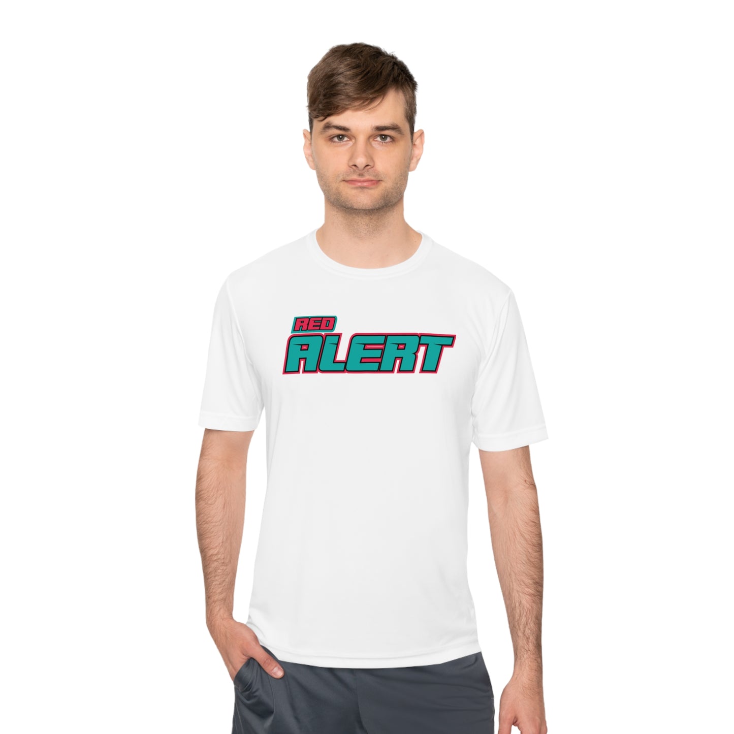 Pink Red Alert - Block Unisex Moisture Wicking Tee