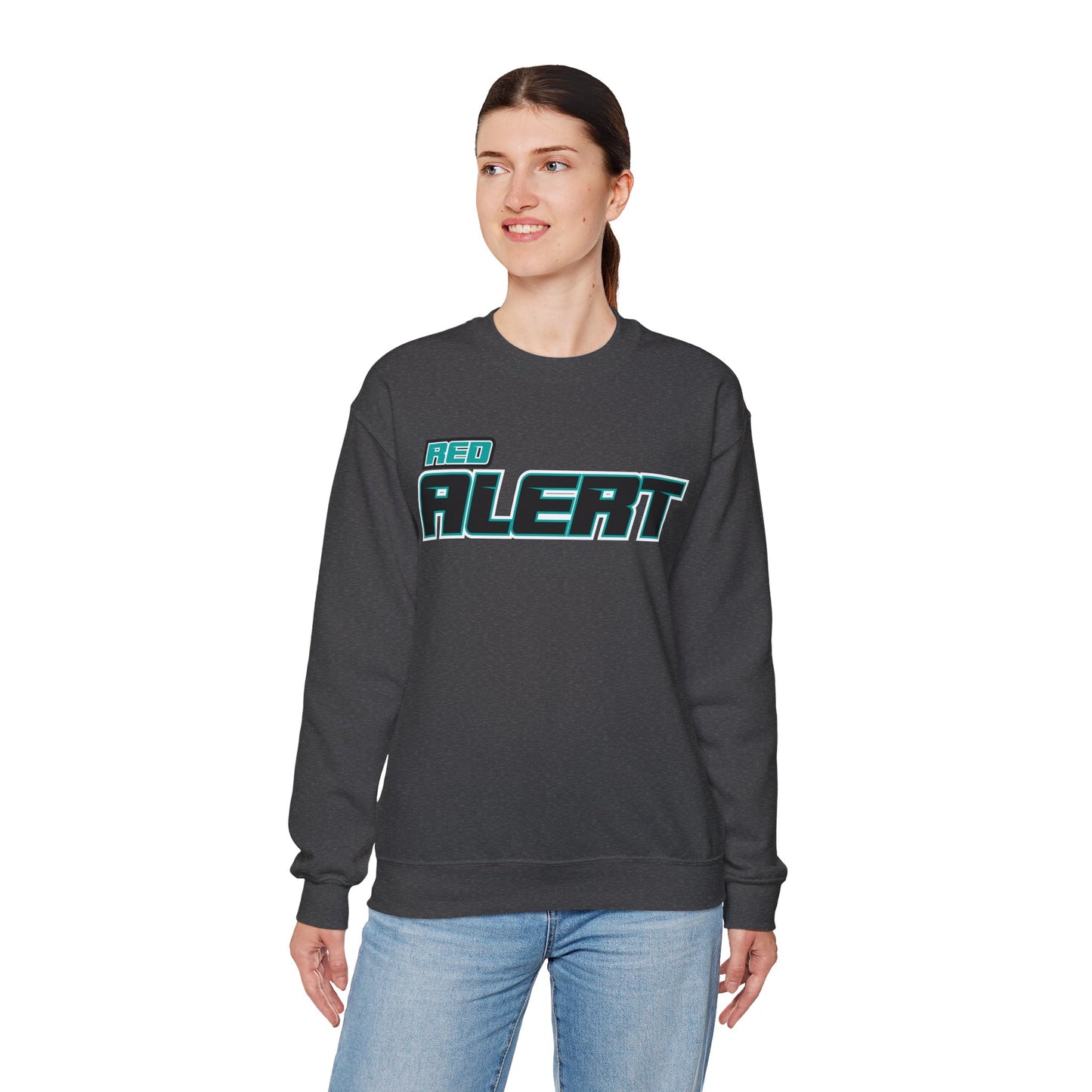 Red Alert Block Heavy Blend™ Crewneck Sweatshirt