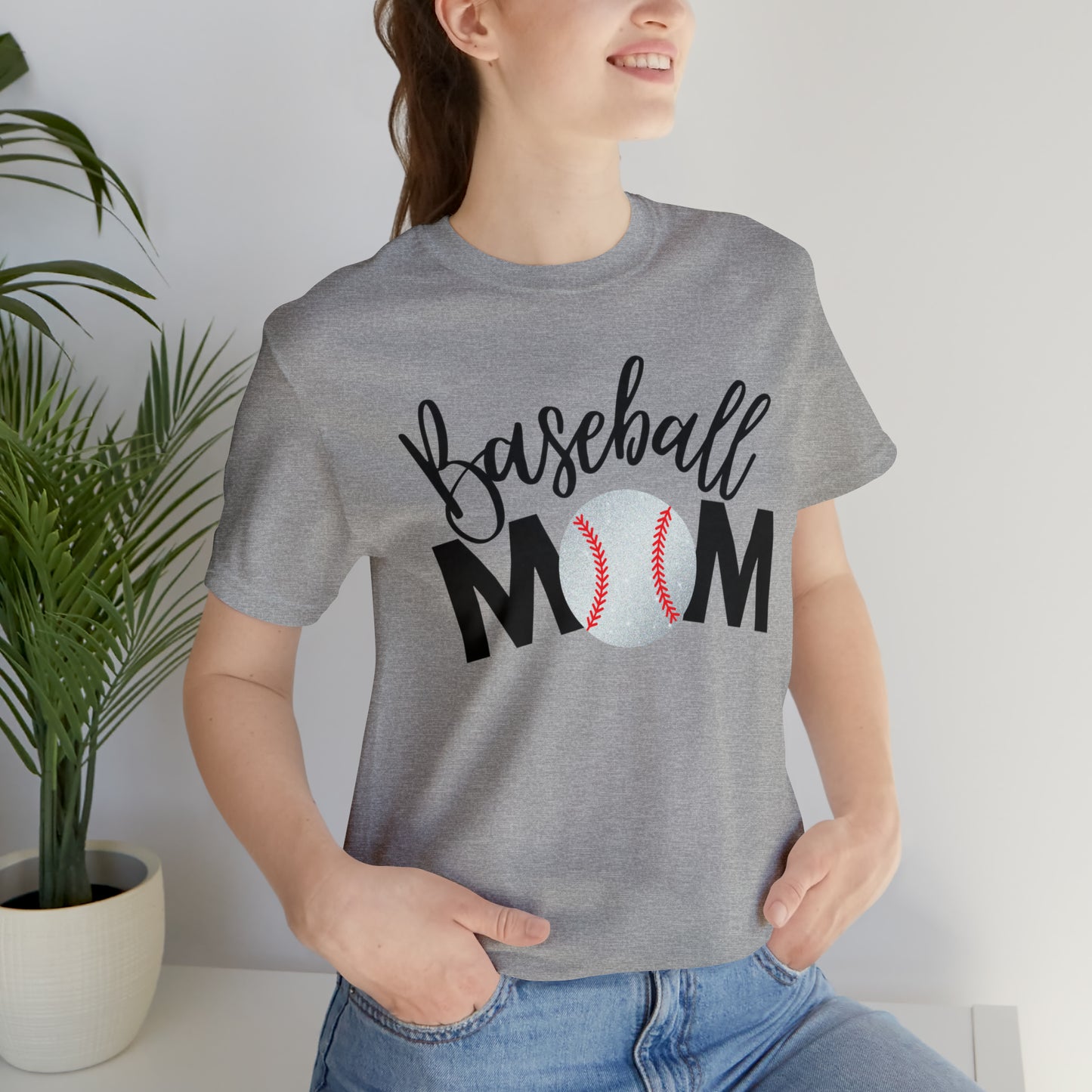 Baseball Mom Shimmer Short Sleeve Tee