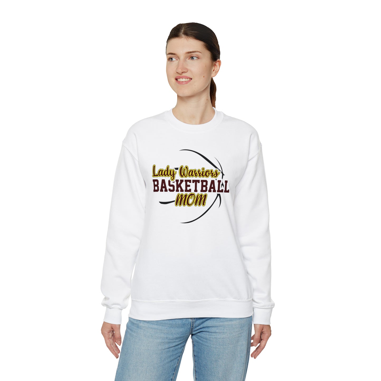Lady Warriors Basketball Mom Unisex Heavy Blend™ Crewneck Sweatshirt
