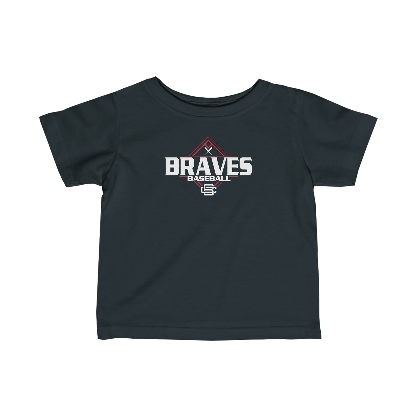 Braves Baseball Diamond Infant Fine Jersey Tee