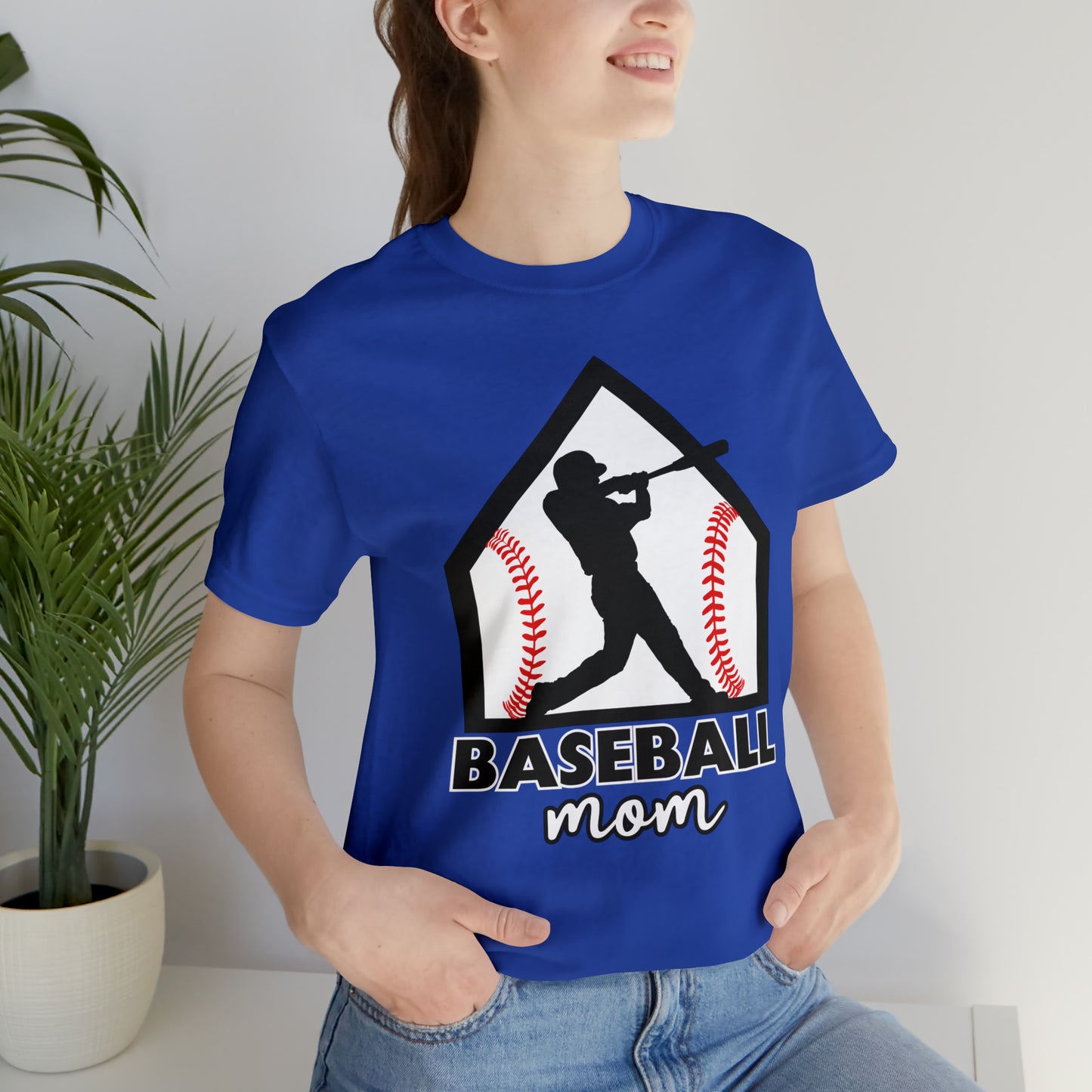 Baseball Mom with base Short Sleeve Tee