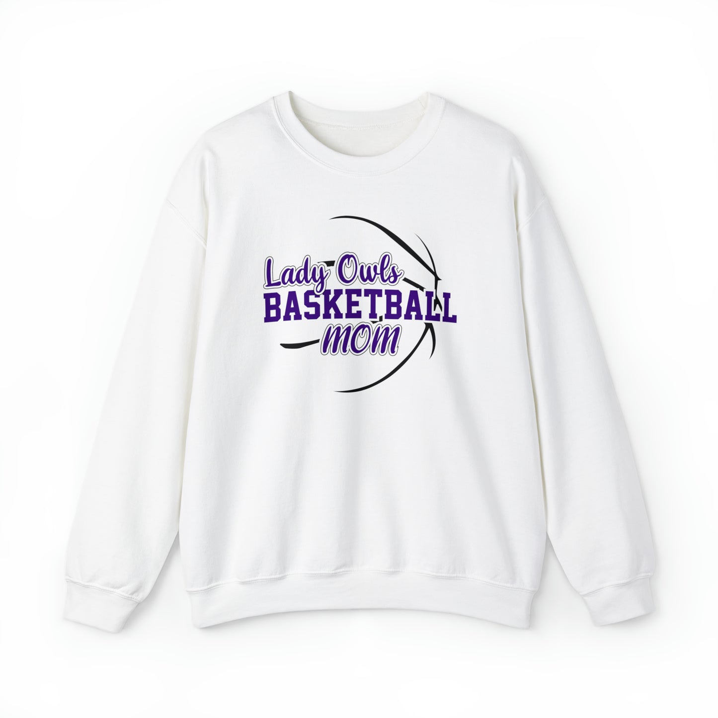 Lady Owls Basketball Mom Unisex Heavy Blend™ Crewneck Sweatshirt