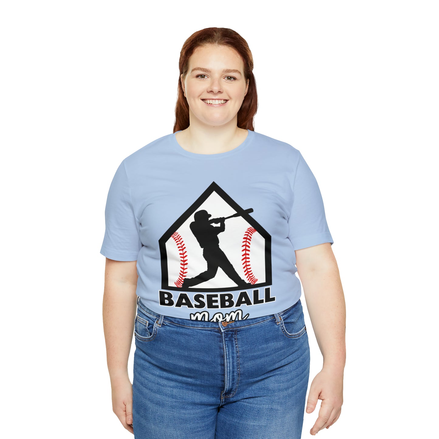 Baseball Mom with base Short Sleeve Tee