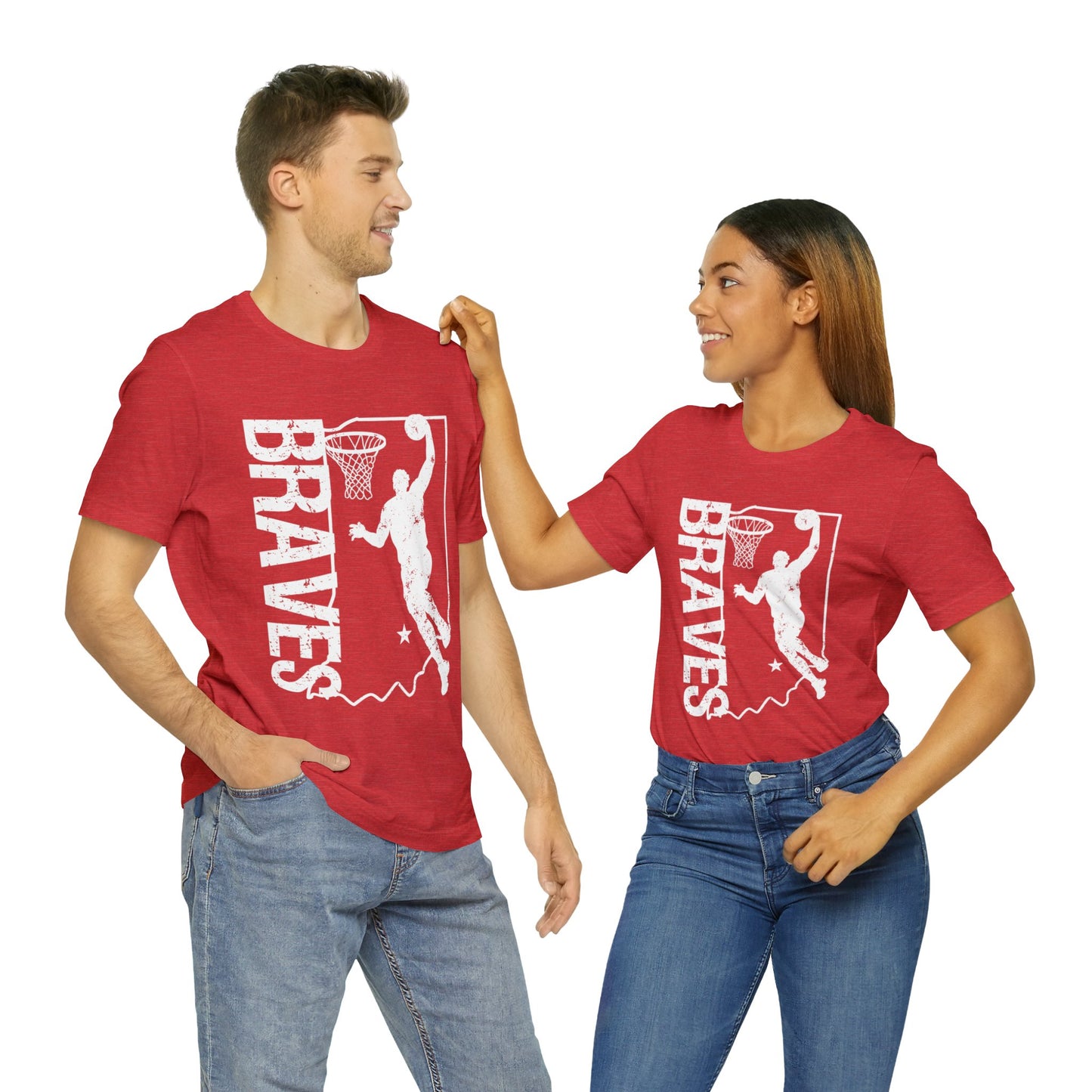 Vintage Braves Basketball Short Sleeve Shirt