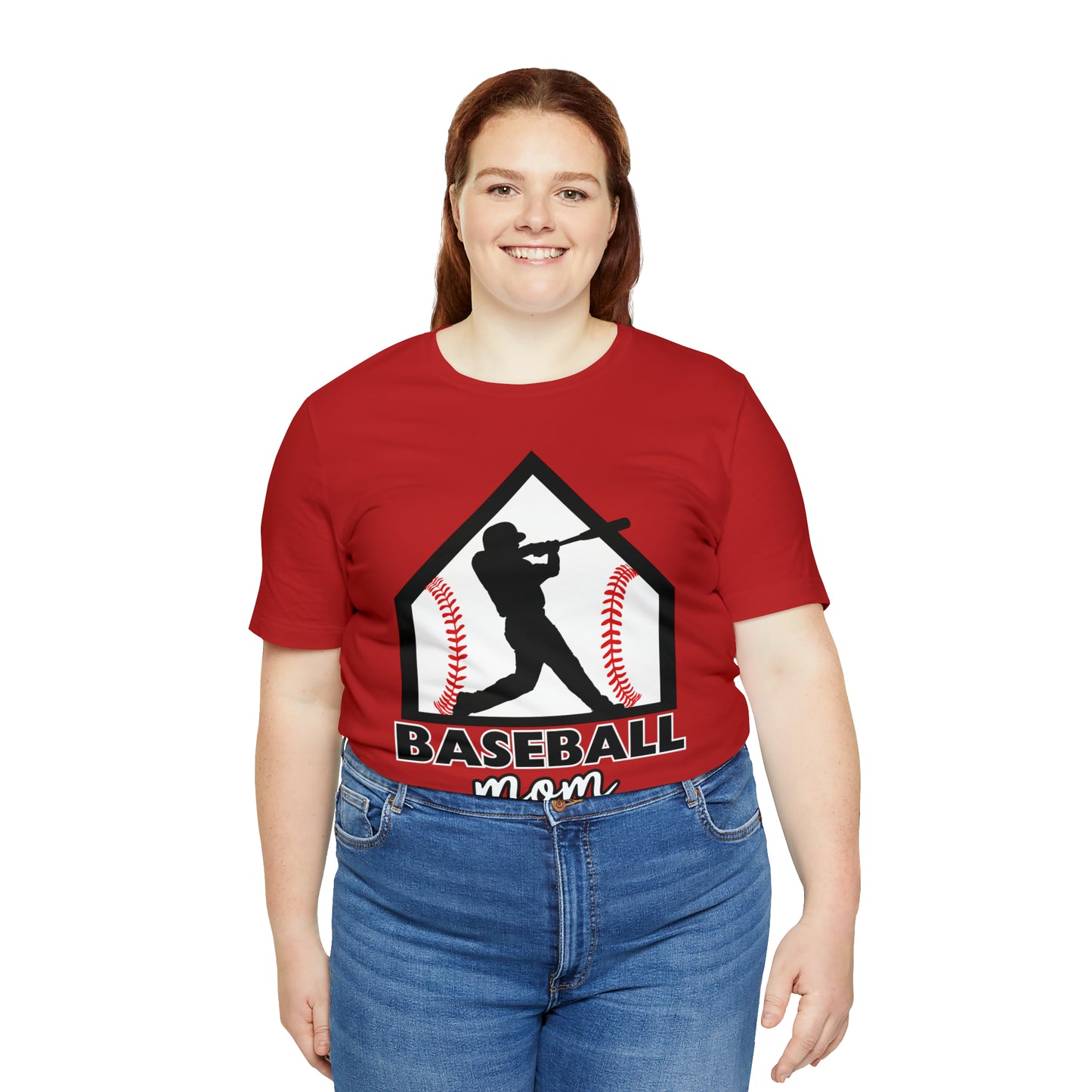 Baseball Mom with base Short Sleeve Tee