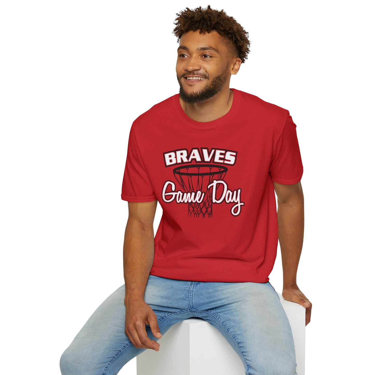 Braves Basketball Game Day Unisex Softstyle T-Shirt