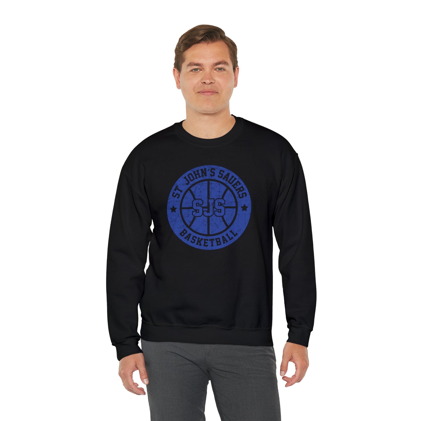 Vintage St. John's Sauers Basketball Unisex Heavy Blend™ Crewneck Sweatshirt