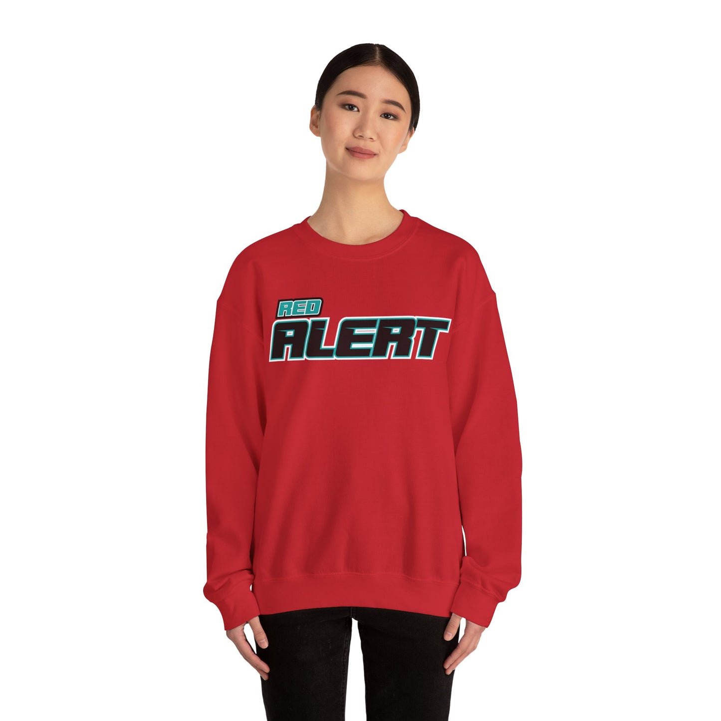 Red Alert Block Heavy Blend™ Crewneck Sweatshirt