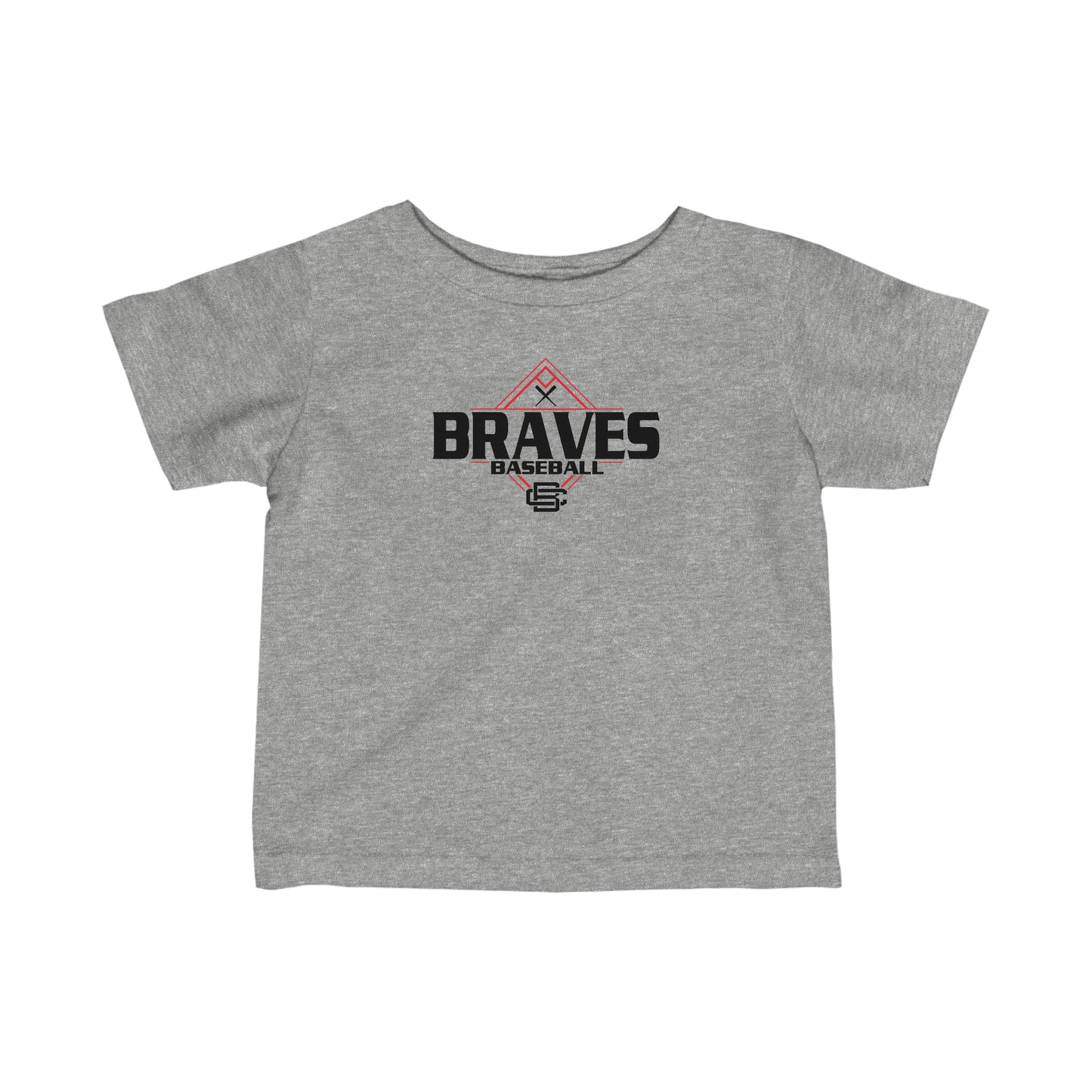 Braves Baseball Diamond Infant Fine Jersey Tee