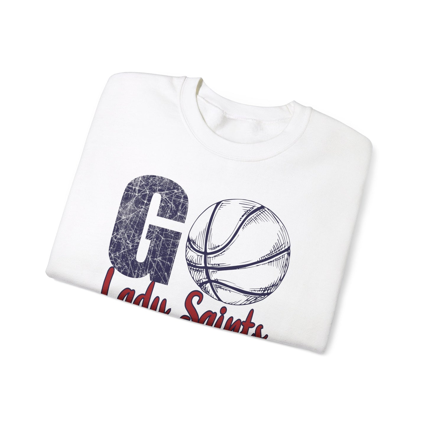 Go Lady Saints Basketball Unisex Heavy Blend™ Crewneck Sweatshirt