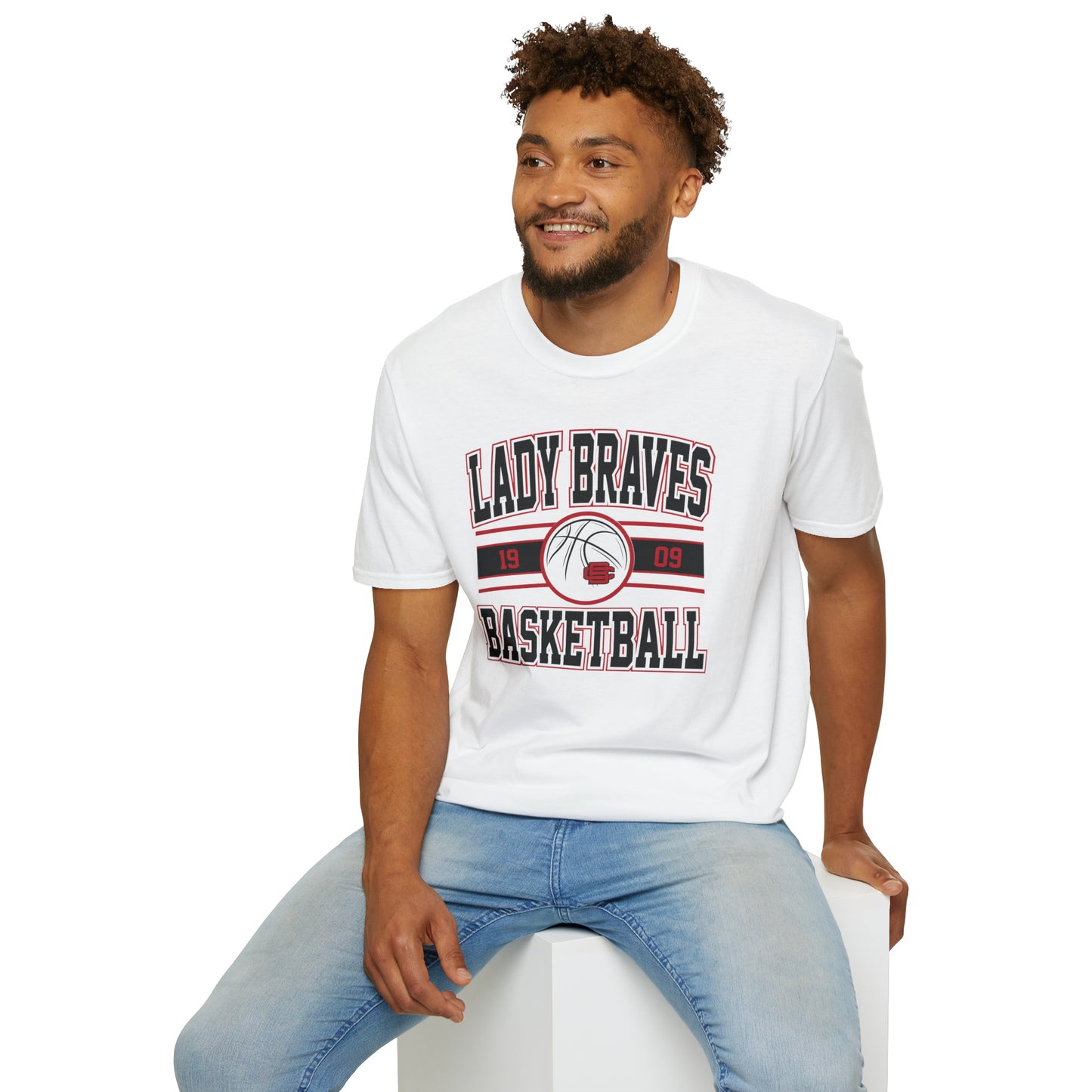 Lady Braves Basketball Unisex Softstyle T-Shirt
