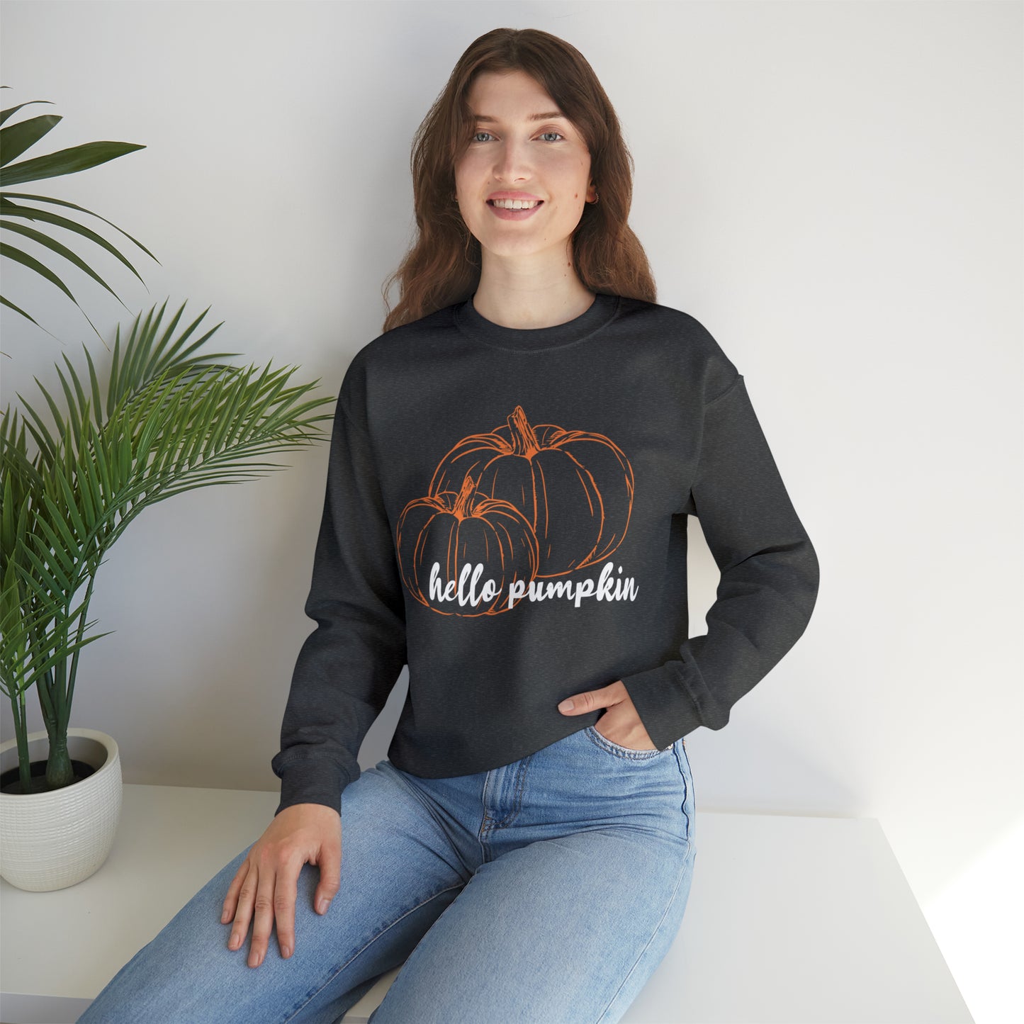 Hello Pumpkin Crewneck Sweatshirt (Season)