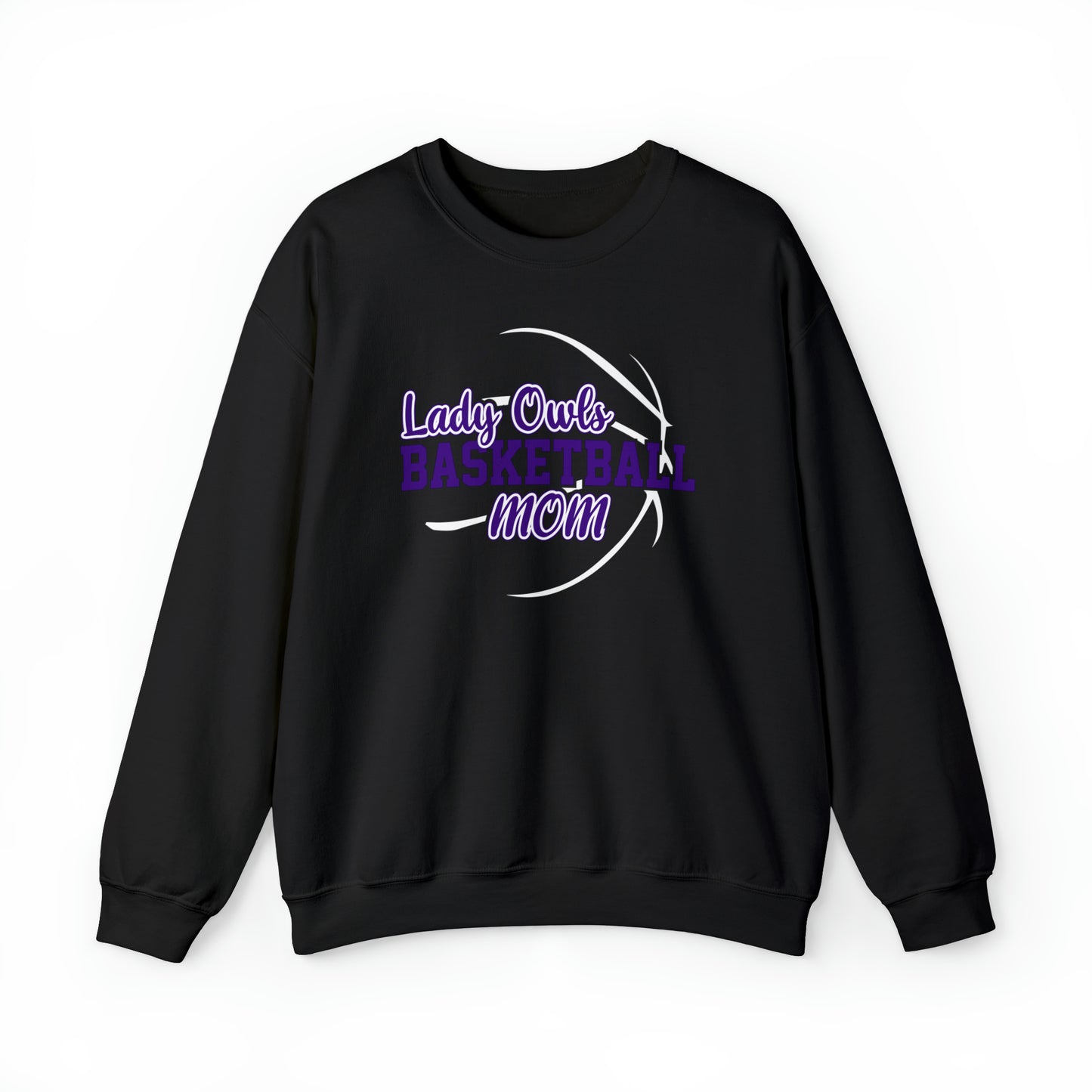 Lady Owls Basketball Mom Unisex Heavy Blend™ Crewneck Sweatshirt