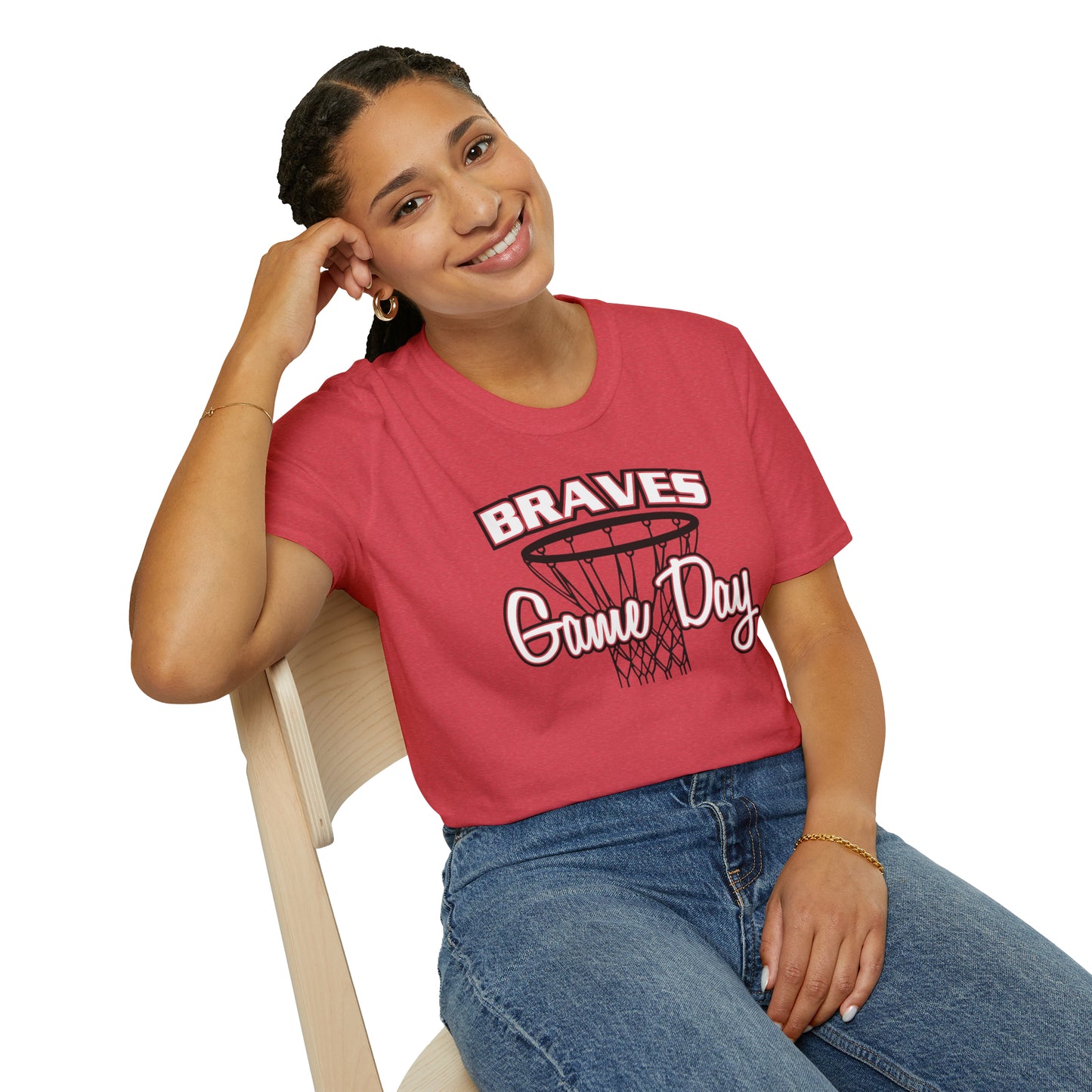 Braves Basketball Game Day Unisex Softstyle T-Shirt