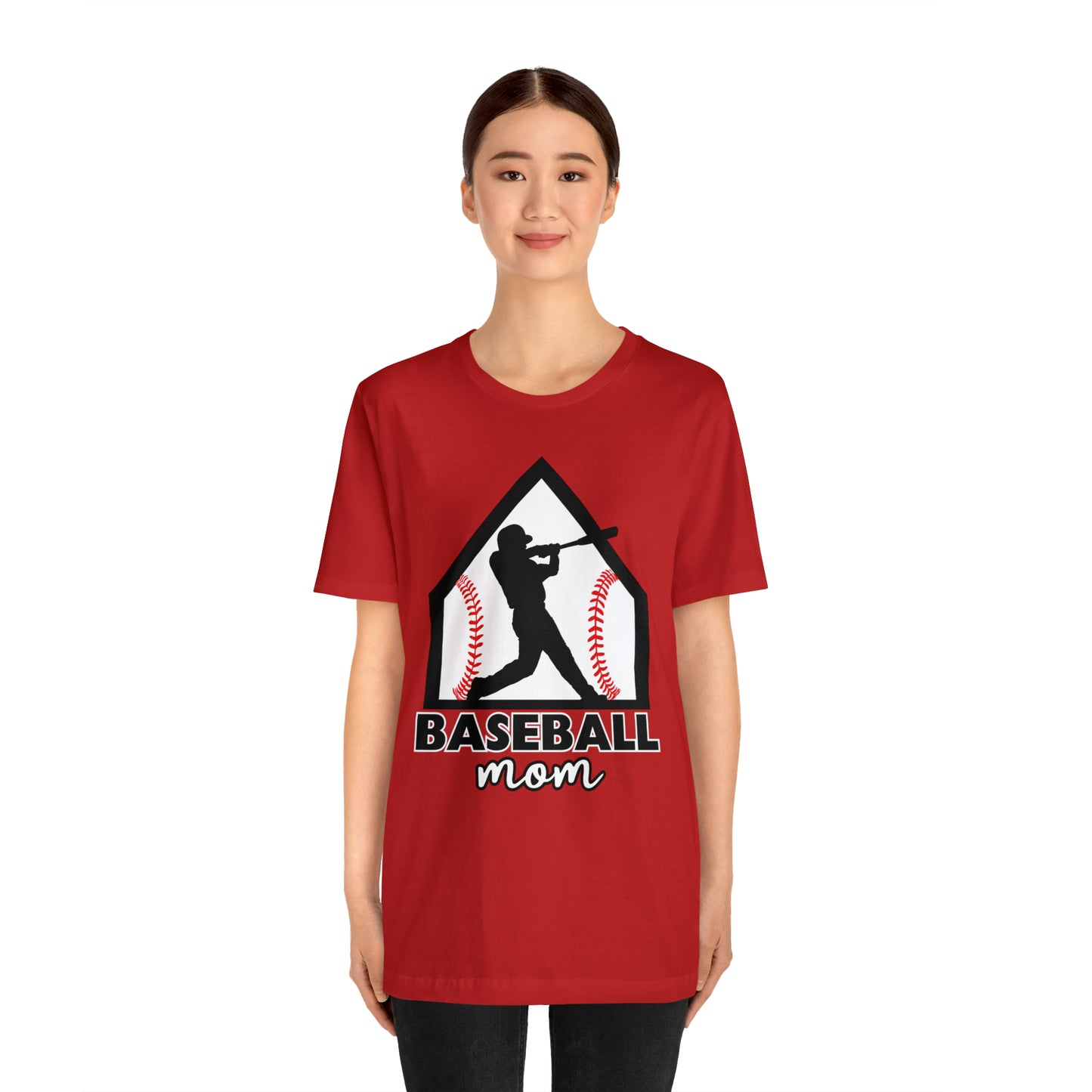 Baseball Mom with base Short Sleeve Tee