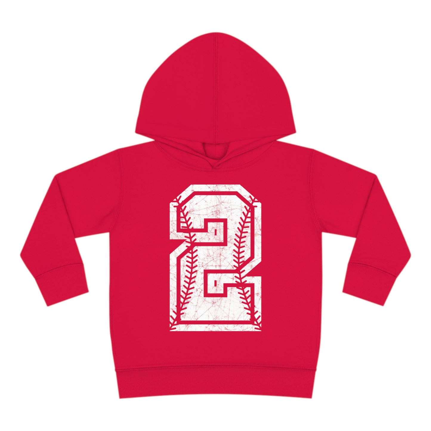 PERSONALIZED - Braves Baseball Number Toddler Pullover Fleece Hoodie