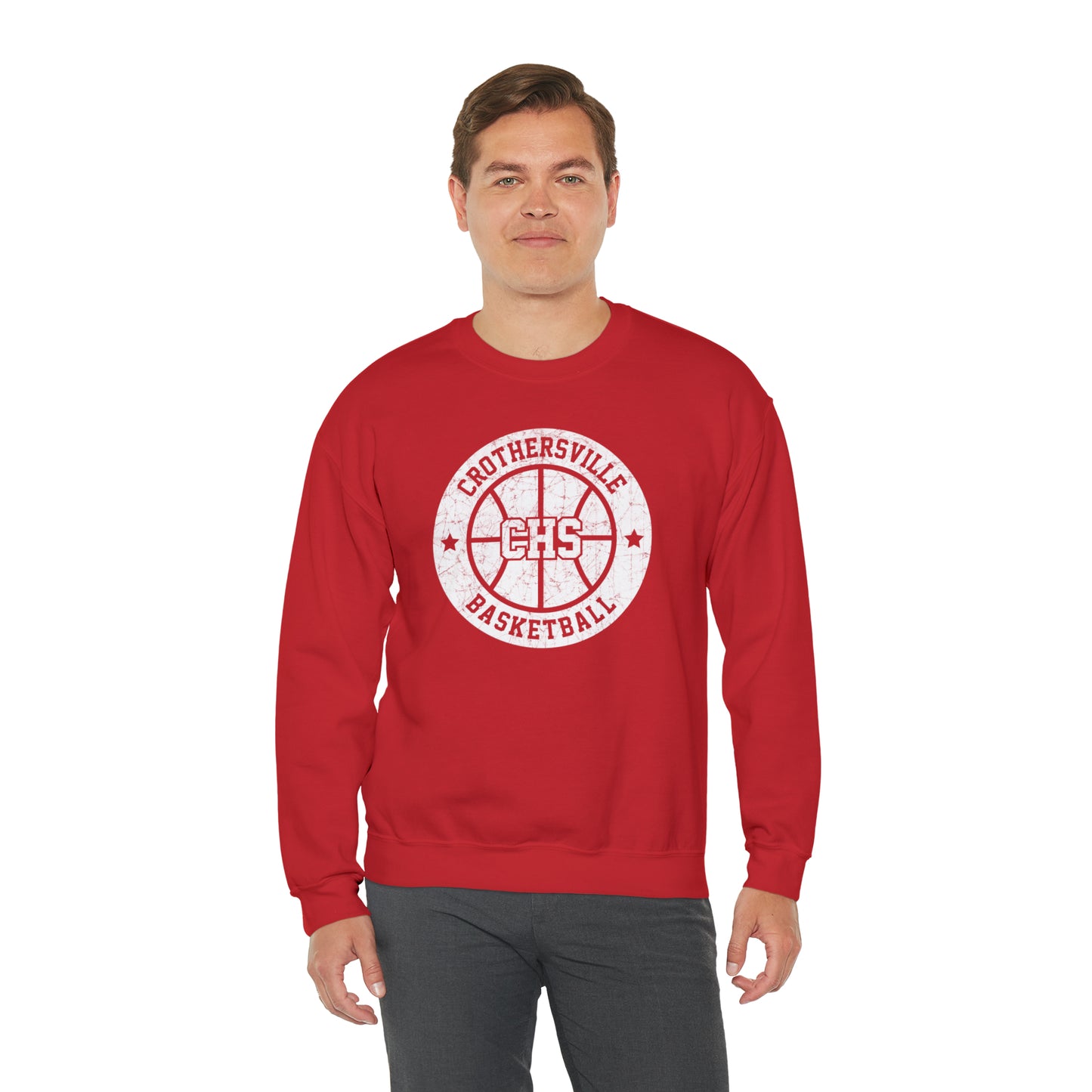 Vintage Crothersville Basketball Unisex Heavy Blend™ Crewneck Sweatshirt