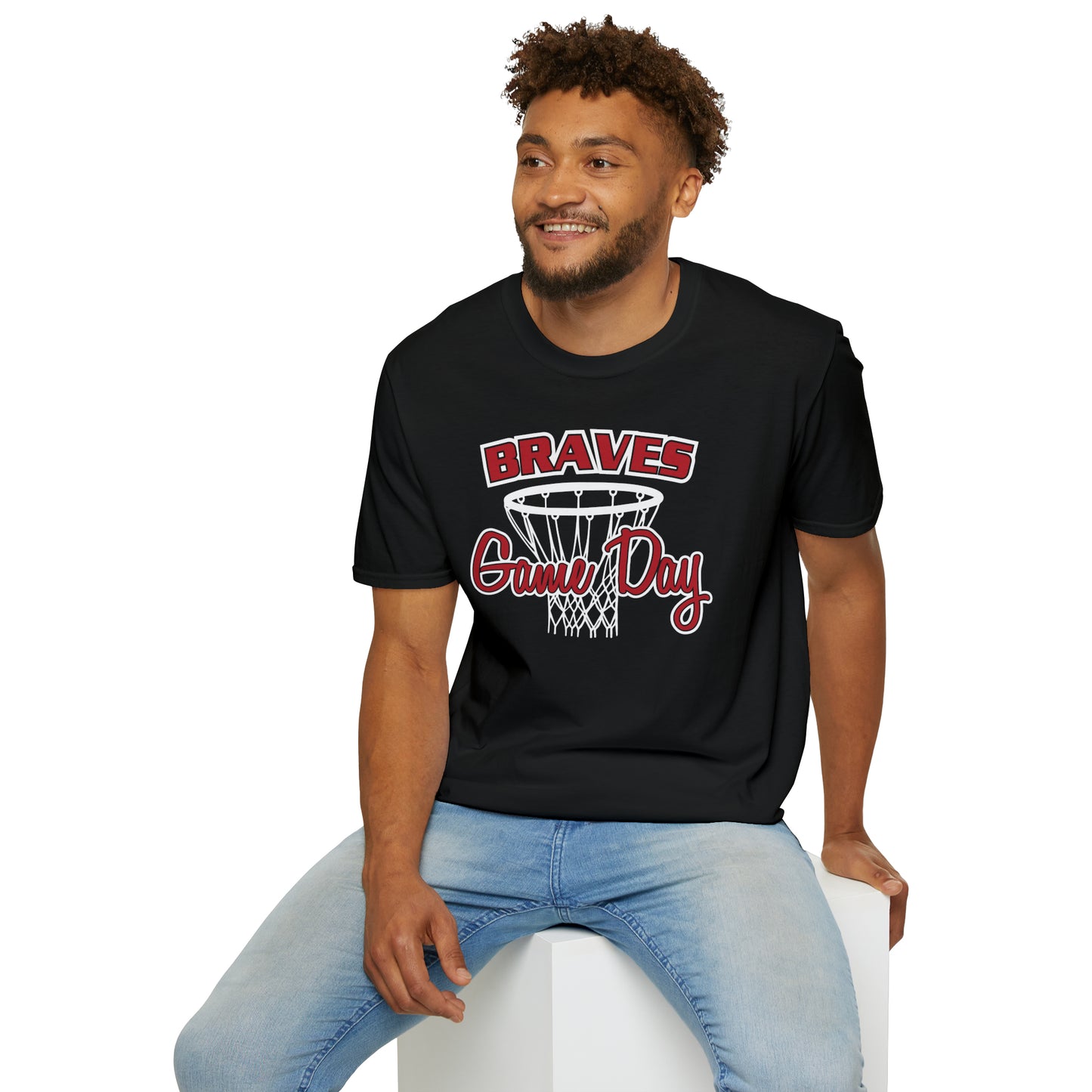 Braves Basketball Game Day Unisex Softstyle T-Shirt