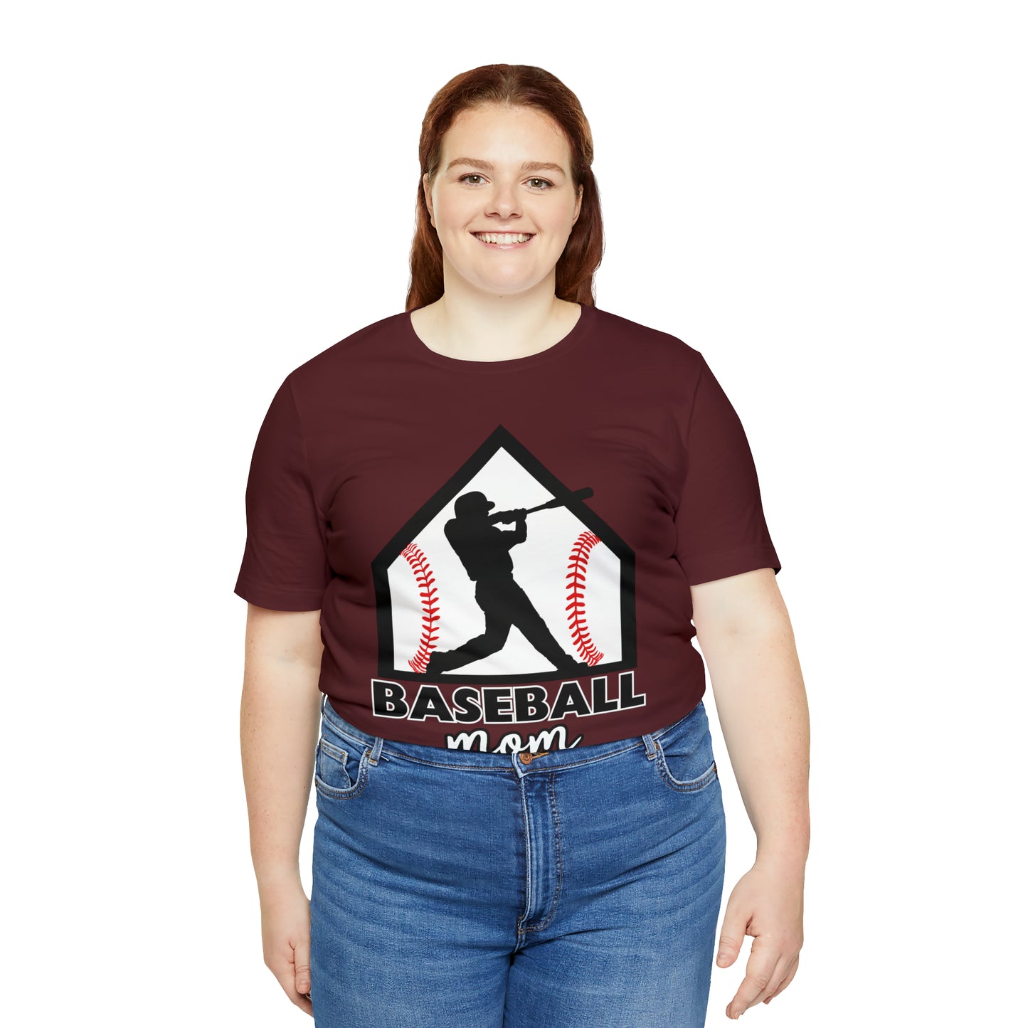 Baseball Mom with base Short Sleeve Tee