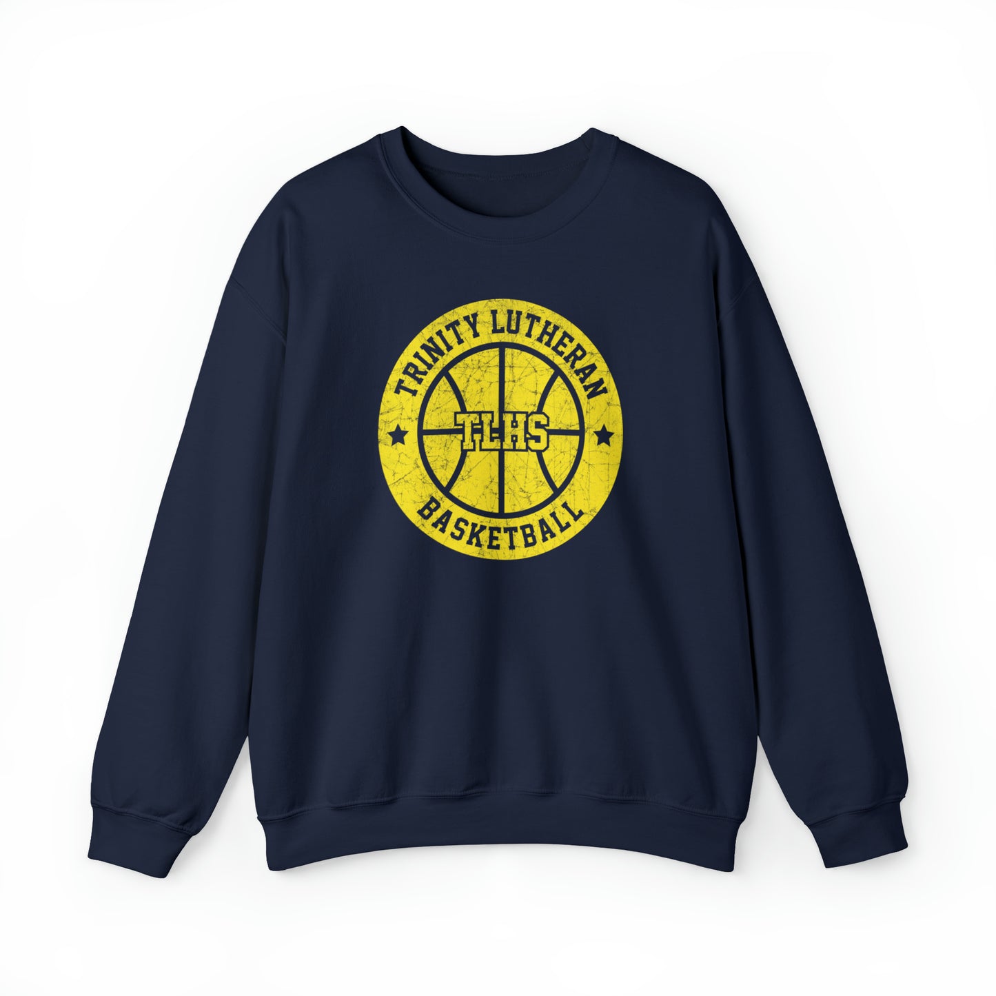 Vintage Trinity Lutheran Basketball Unisex Heavy Blend™ Crewneck Sweatshirt