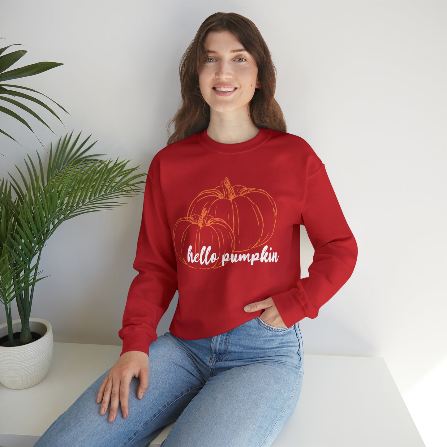 Hello Pumpkin Crewneck Sweatshirt (Season)
