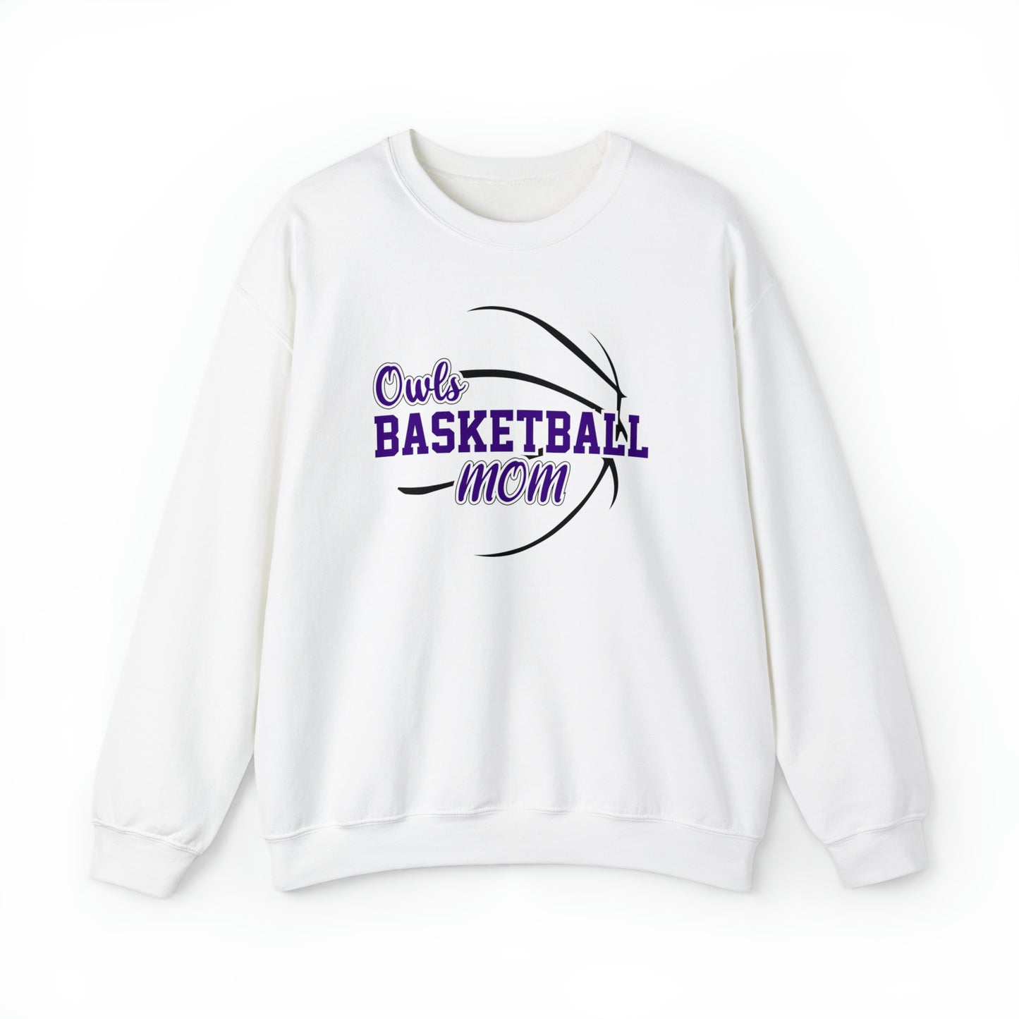 Owls Basketball Mom Unisex Heavy Blend™ Crewneck Sweatshirt