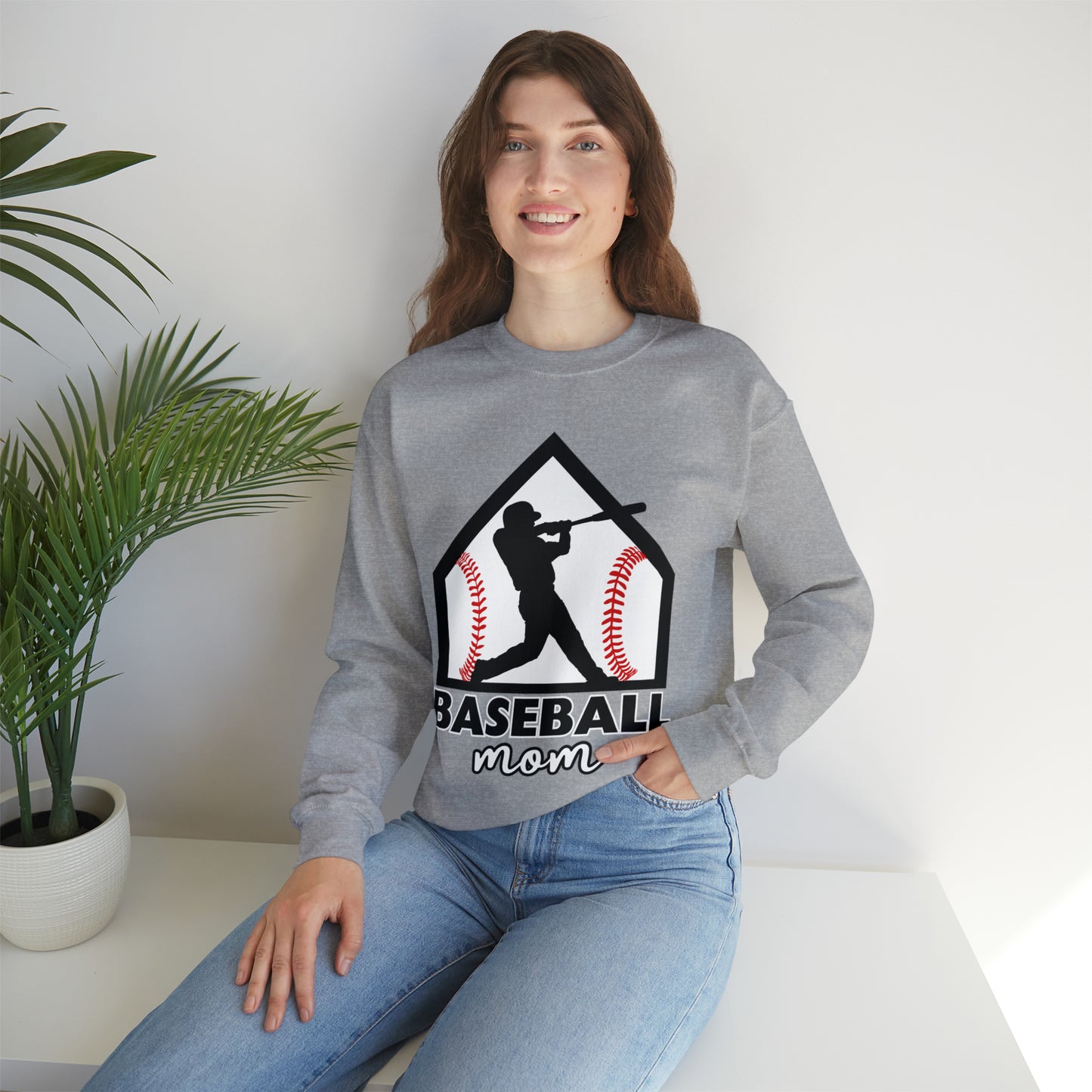Baseball Mom Crewneck Sweatshirt