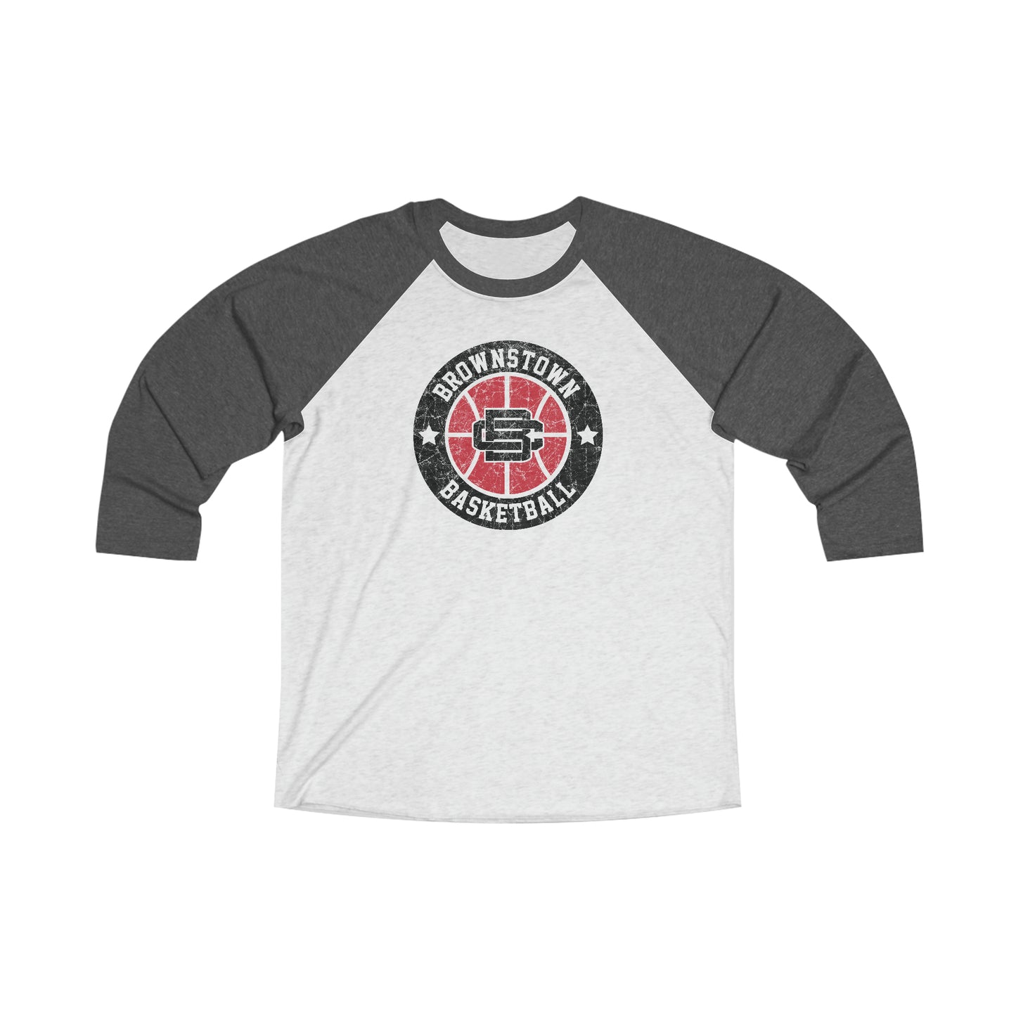 Vintage Brownstown Basketball Unisex Tri-Blend 3\4 Raglan Tee