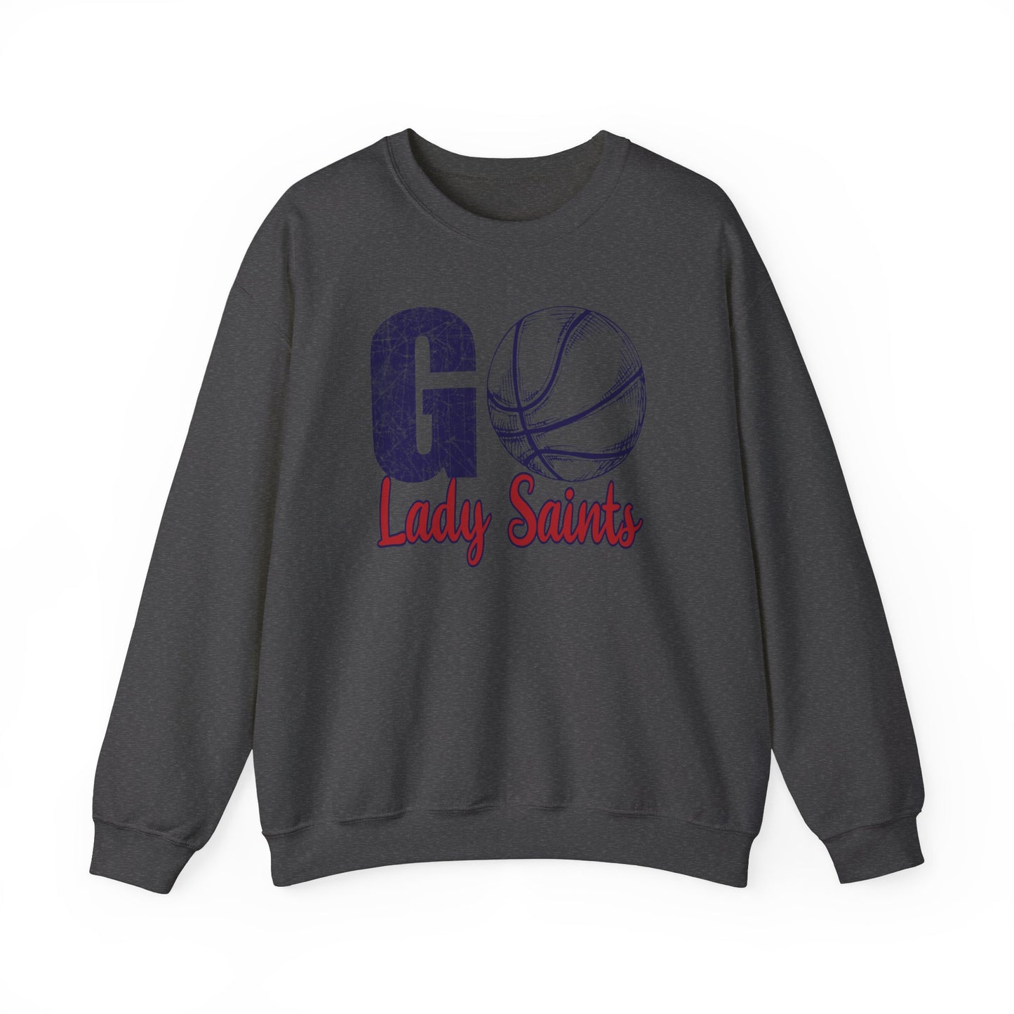 Go Lady Saints Basketball Unisex Heavy Blend™ Crewneck Sweatshirt