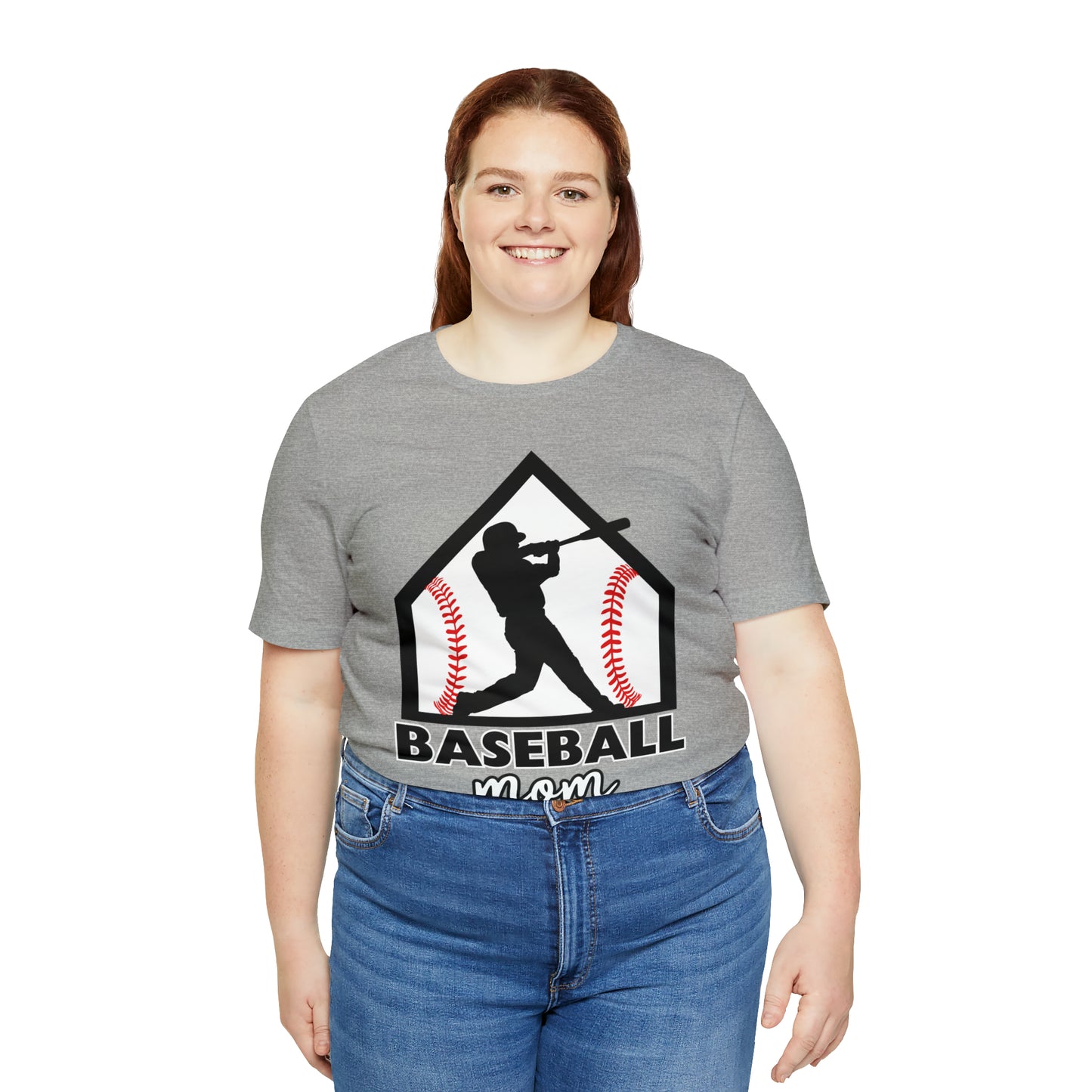 Baseball Mom with base Short Sleeve Tee