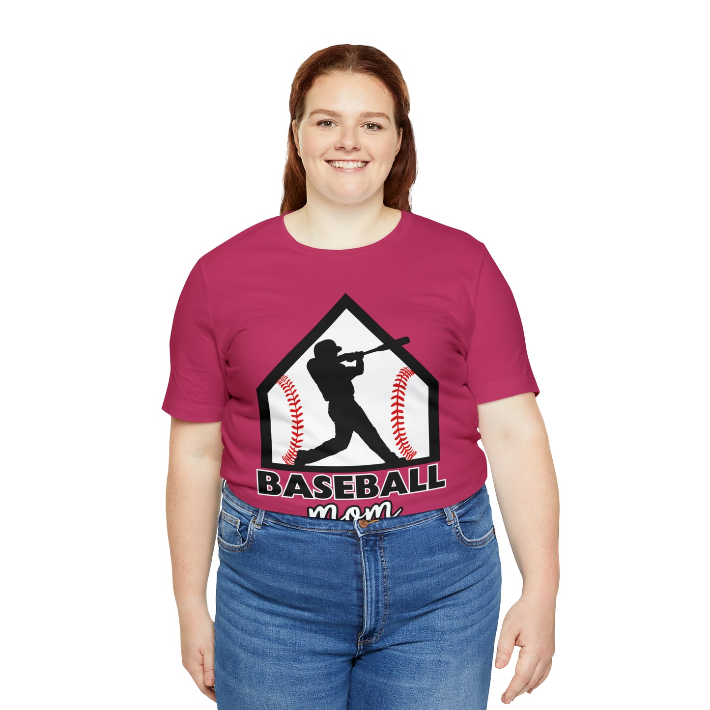 Baseball Mom with base Short Sleeve Tee