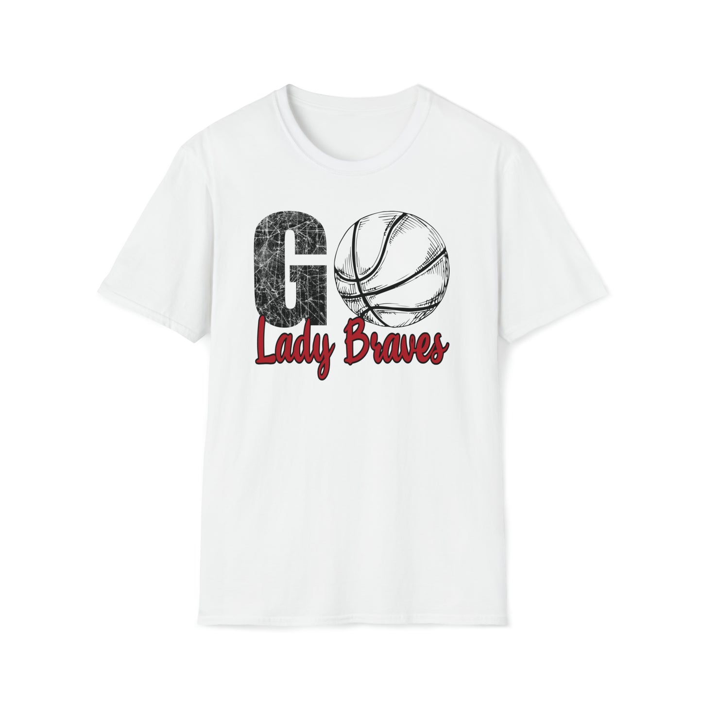 Go Lady Braves Basketball Unisex Softstyle T-Shirt