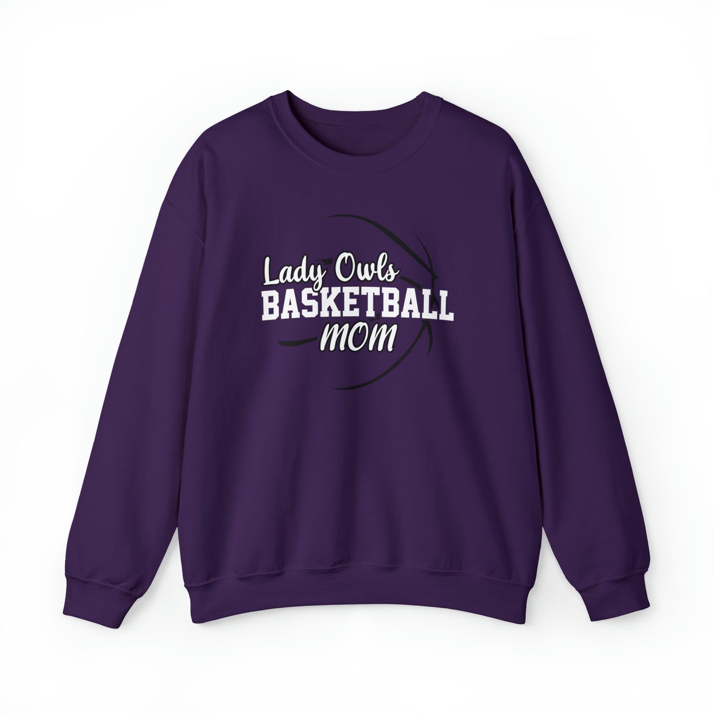 Lady Owls Basketball Mom Unisex Heavy Blend™ Crewneck Sweatshirt