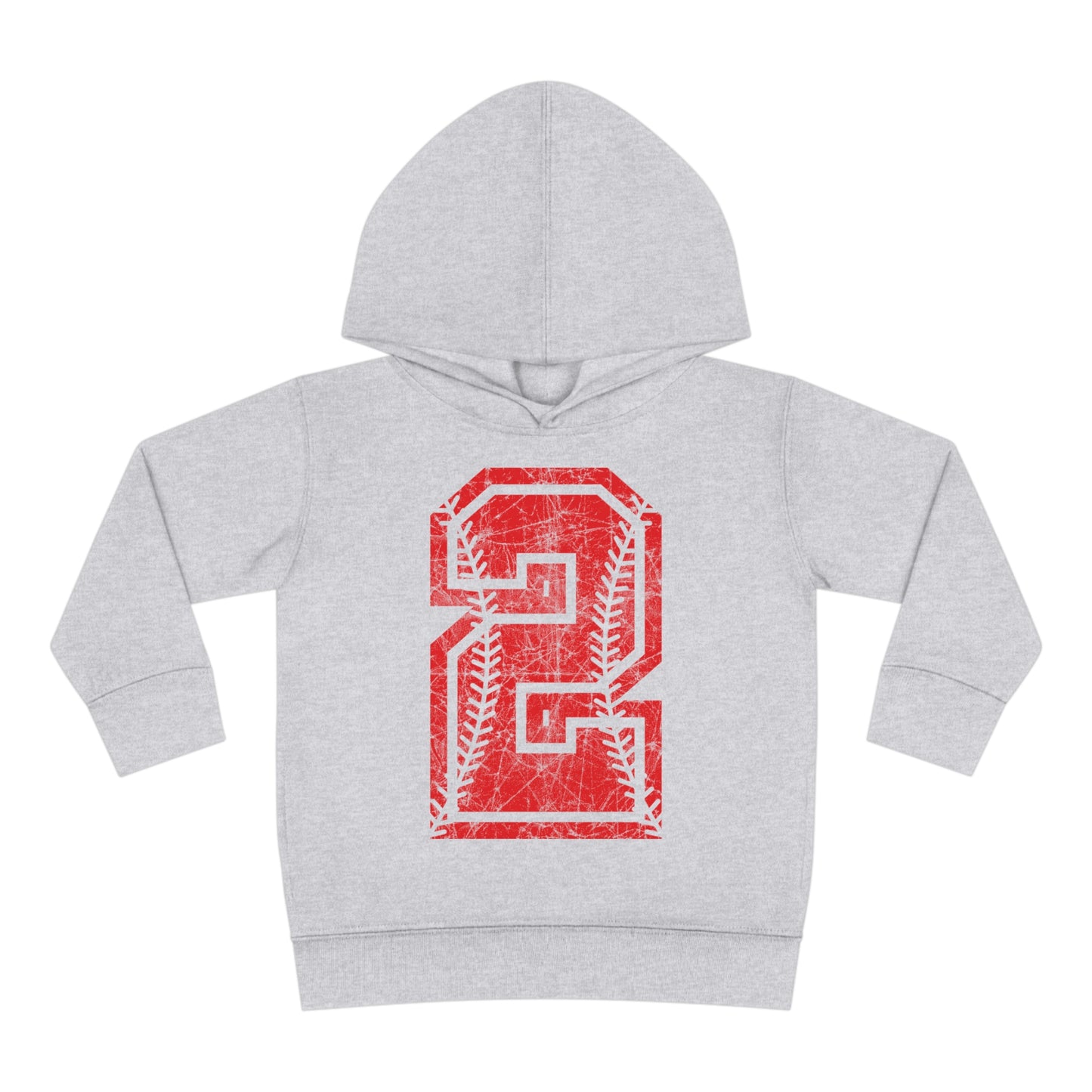 PERSONALIZED - Braves Baseball Number Toddler Pullover Fleece Hoodie