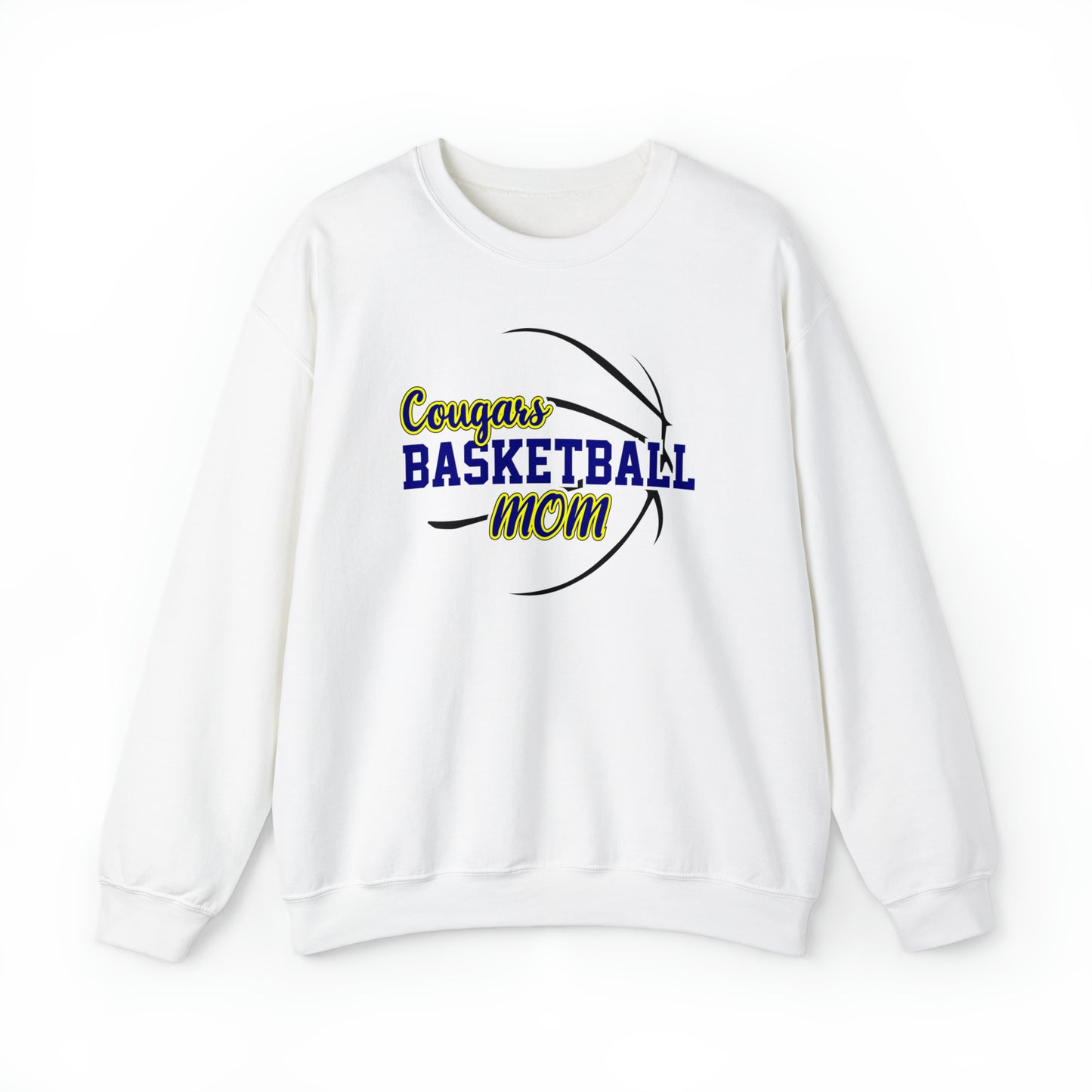 Cougars Basketball Mom Unisex Heavy Blend™ Crewneck Sweatshirt
