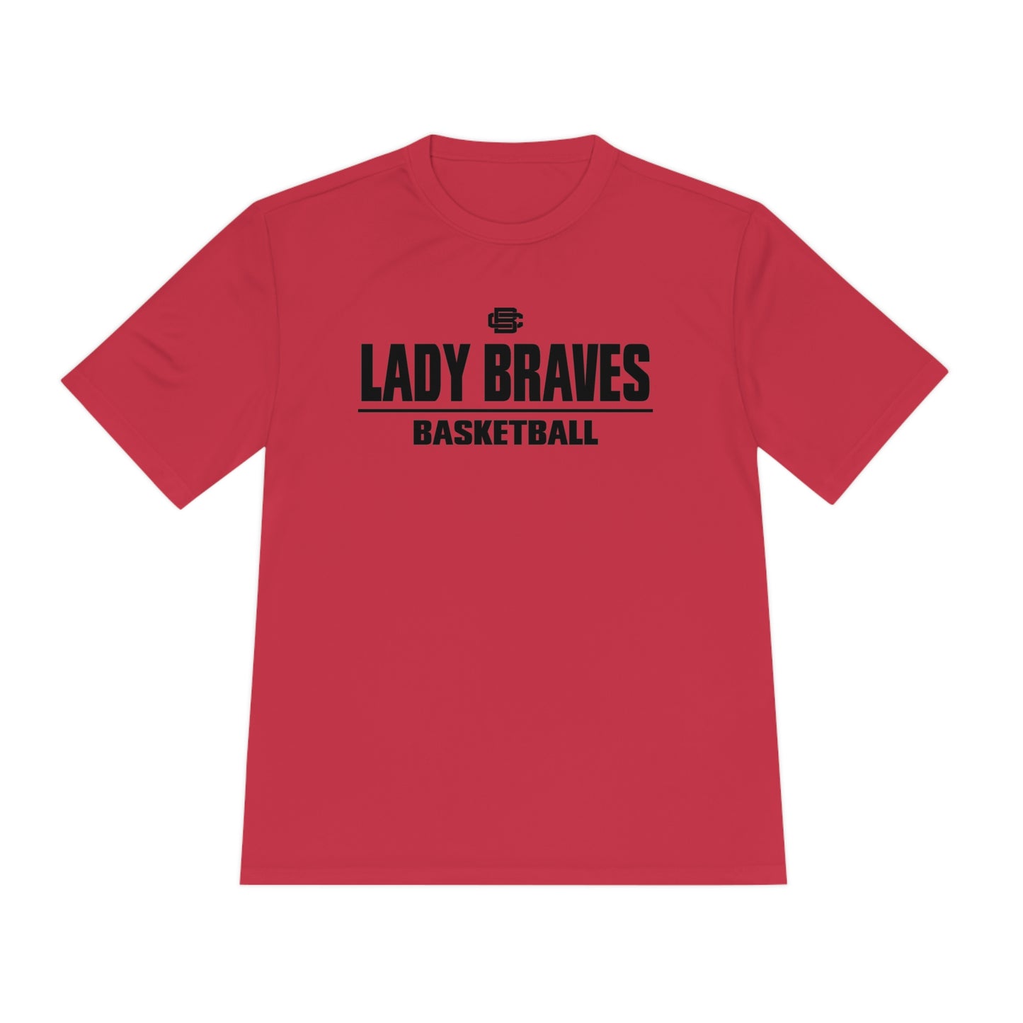 Lady Braves Basketball Moisture Wicking Tee