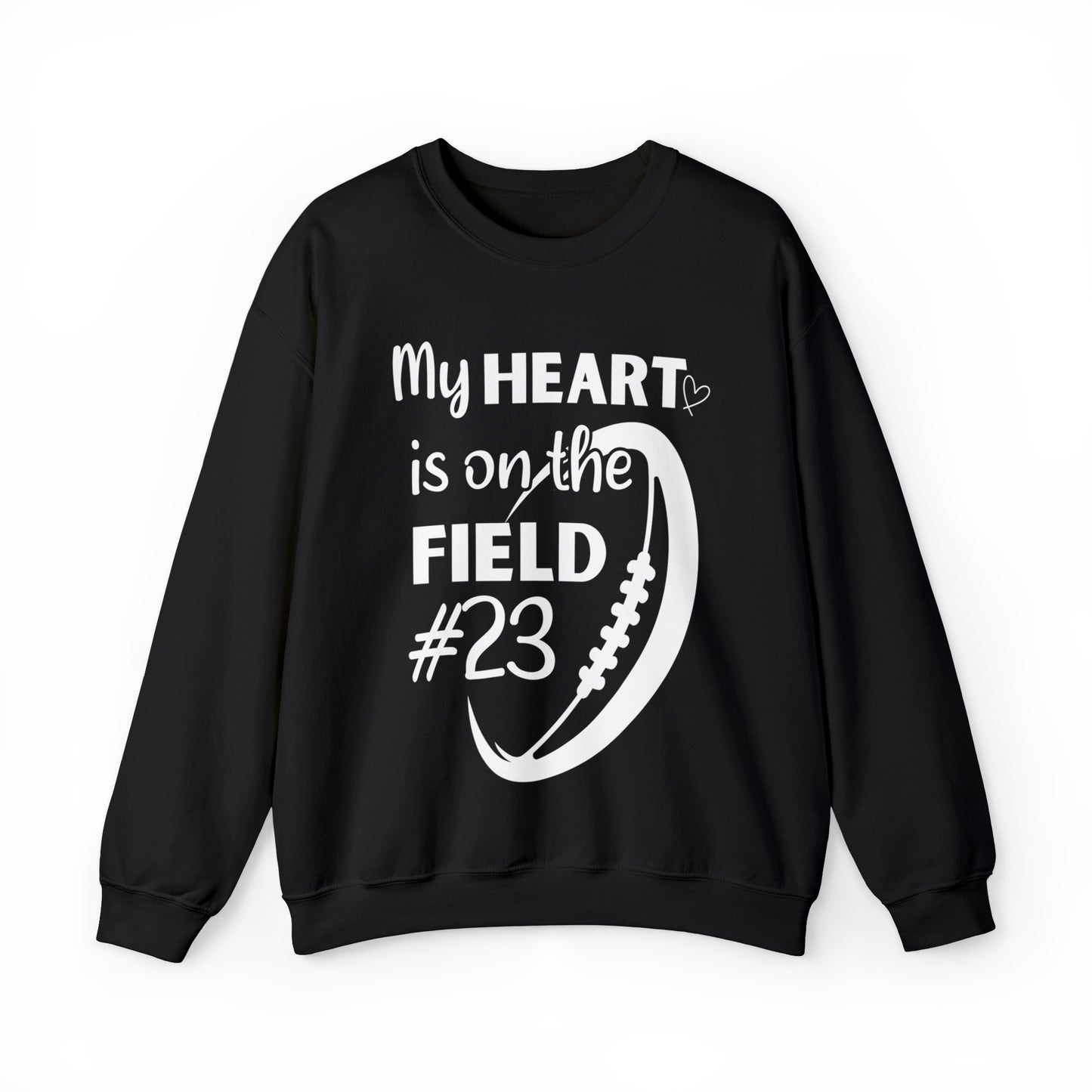 PERSONALIZED - My Heart is on the Field Crewneck Sweatshirt