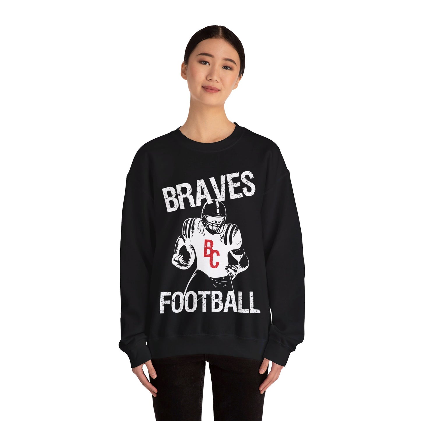 Vintage Braves Football Crewneck Sweatshirt
