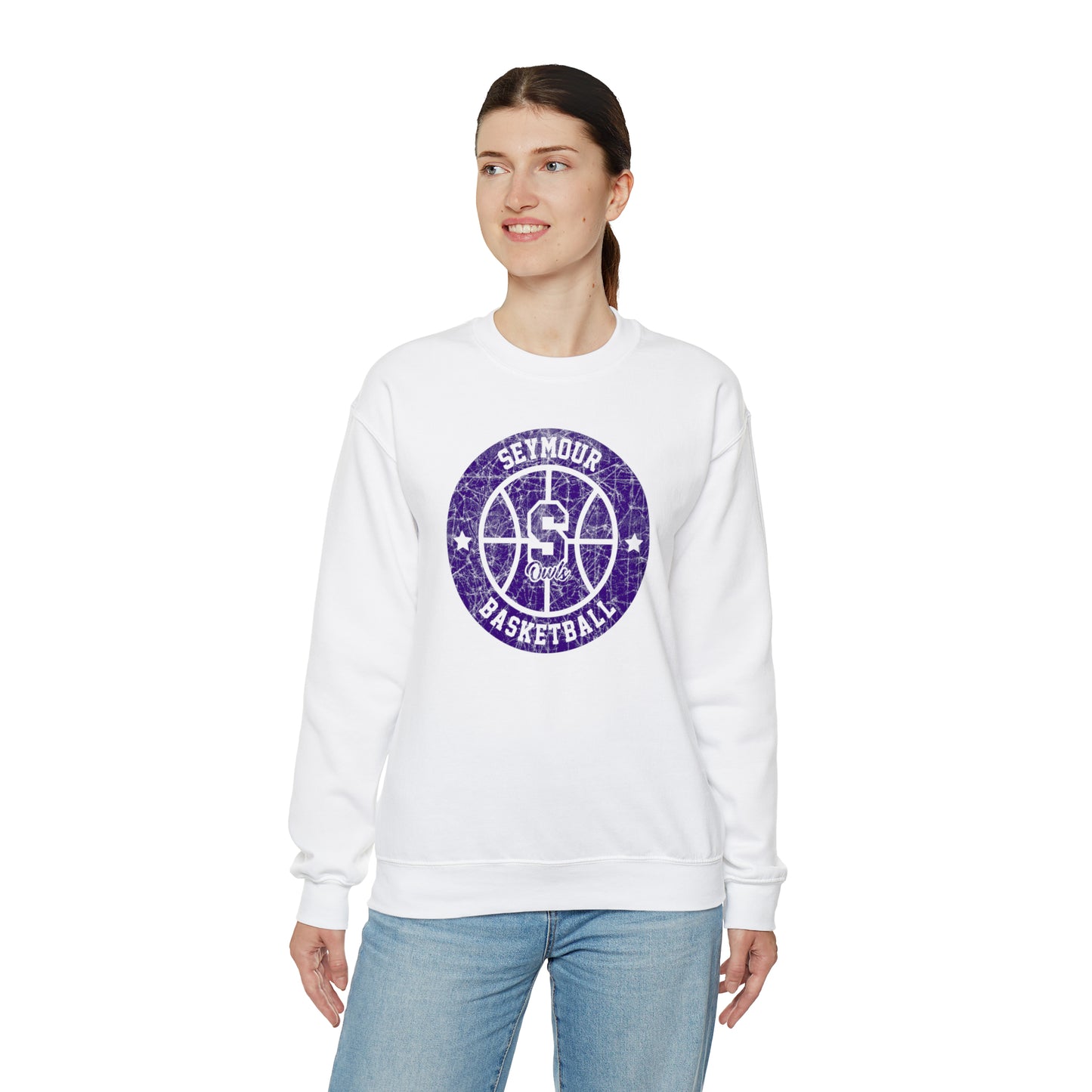 Vintage Seymour Basketball Unisex Heavy Blend™ Crewneck Sweatshirt
