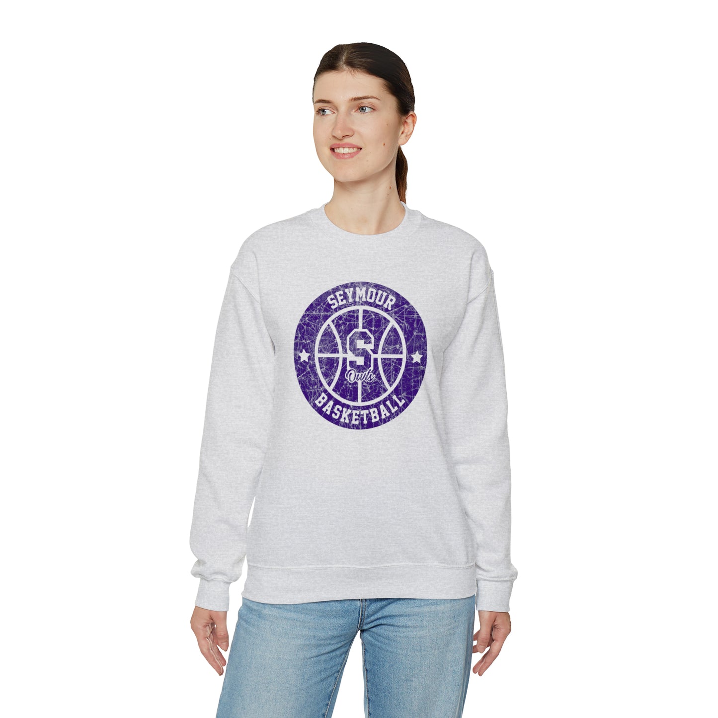 Vintage Seymour Basketball Unisex Heavy Blend™ Crewneck Sweatshirt