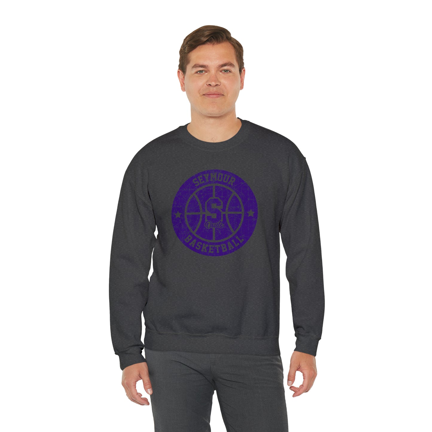 Vintage Seymour Basketball Unisex Heavy Blend™ Crewneck Sweatshirt