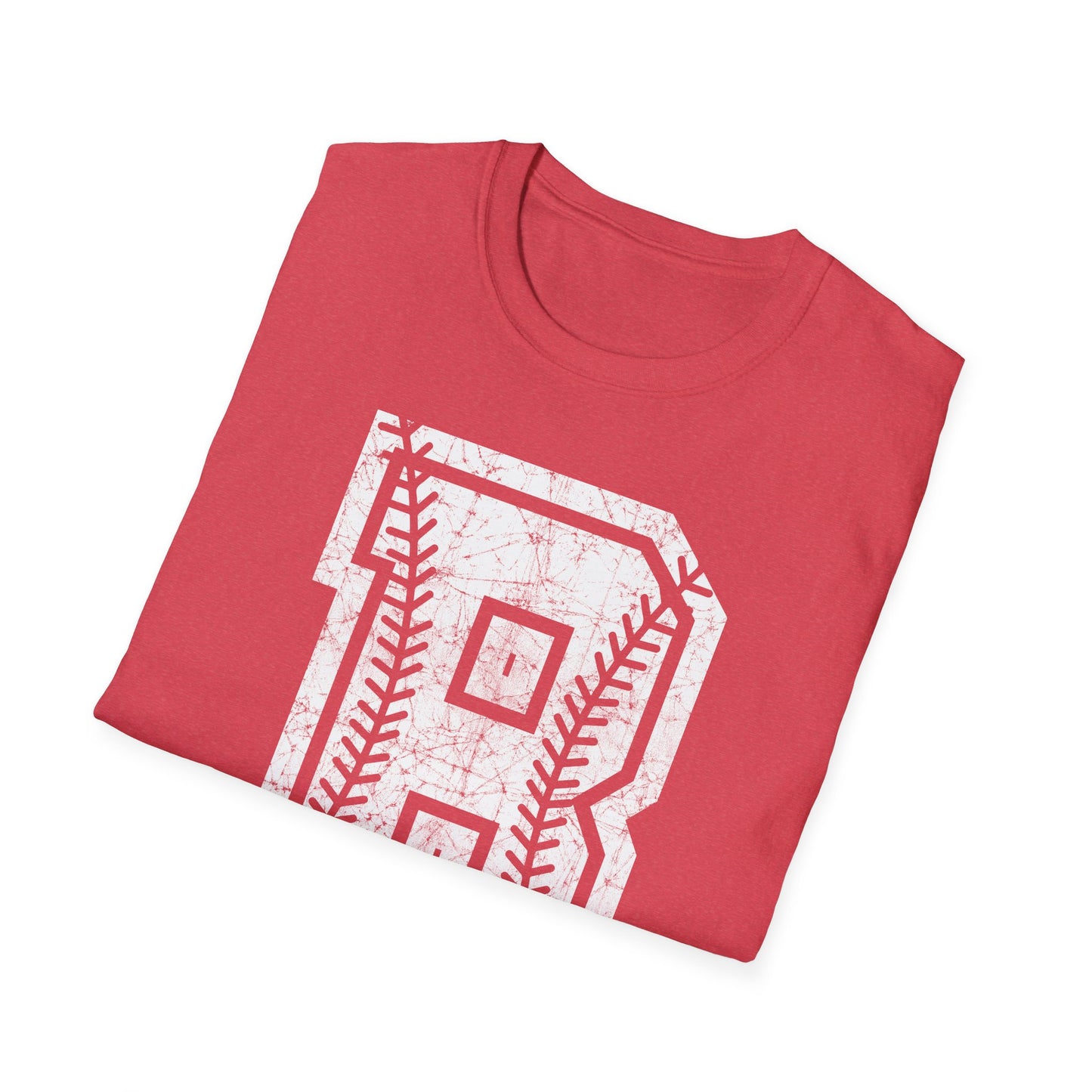 Braves Baseball Distressed B Unisex Softstyle T-Shirt