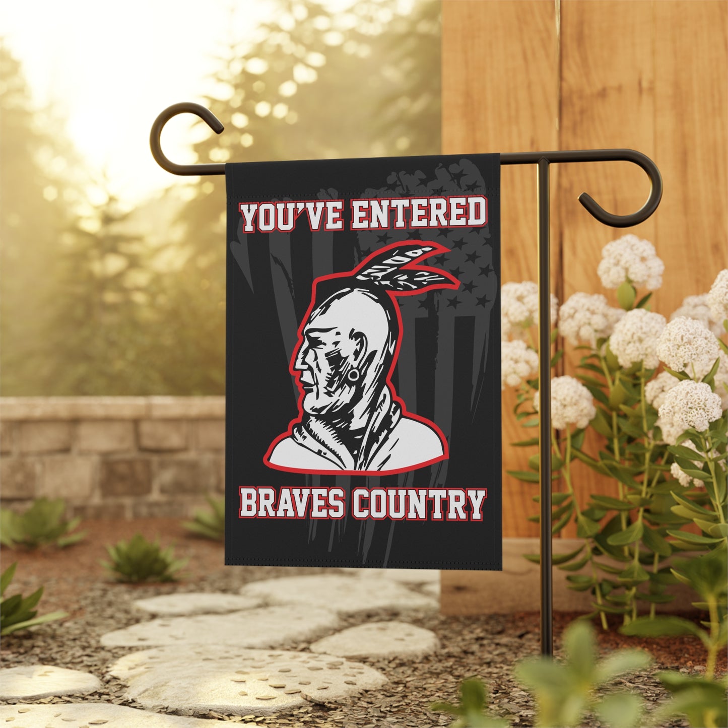 Braves Country Brave Head Garden Banner