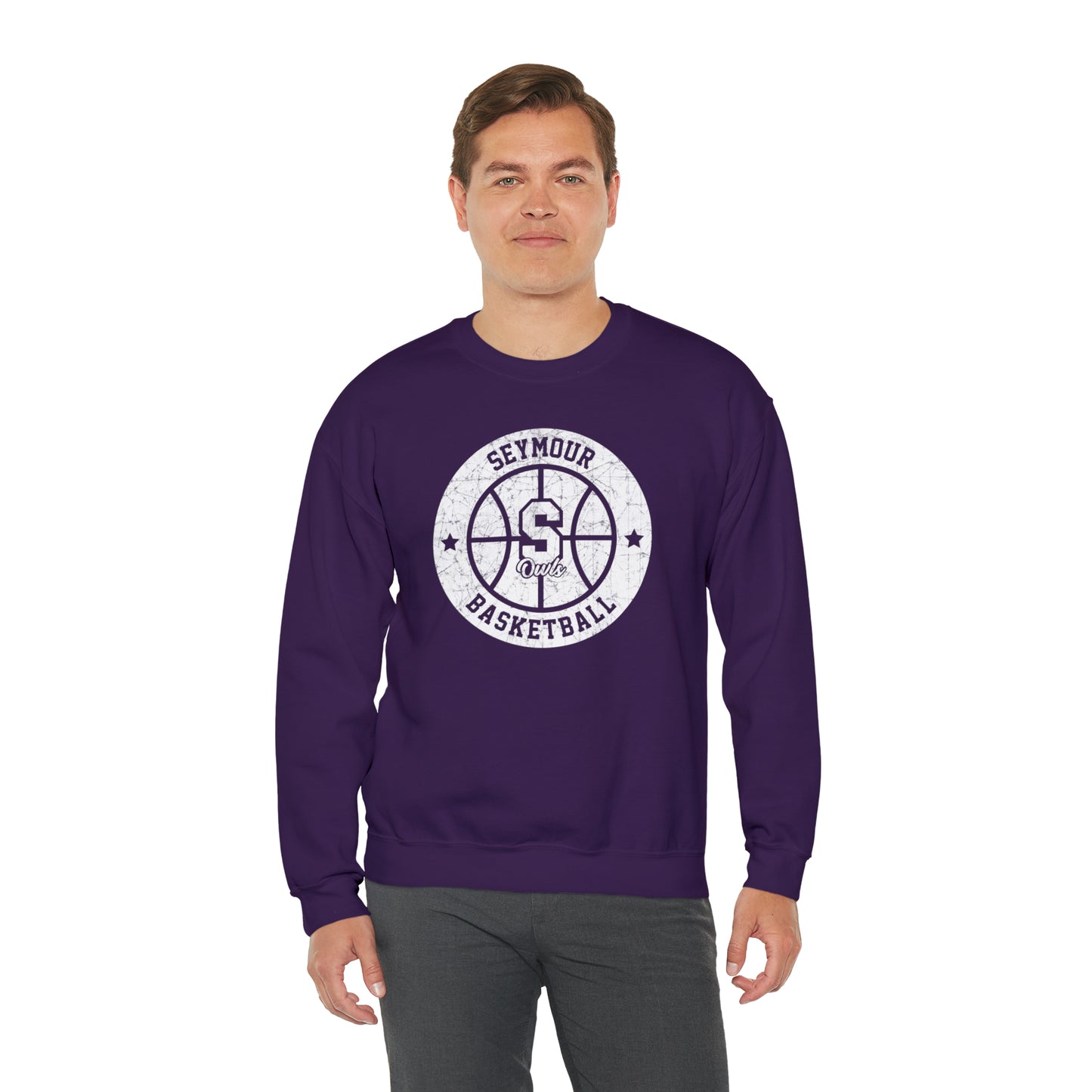 Vintage Seymour Basketball Unisex Heavy Blend™ Crewneck Sweatshirt