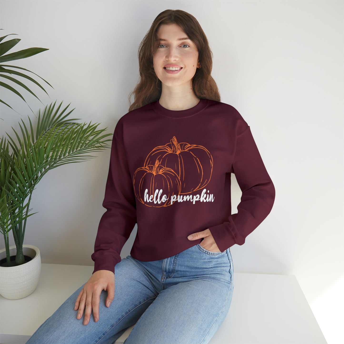 Hello Pumpkin Crewneck Sweatshirt (Season)